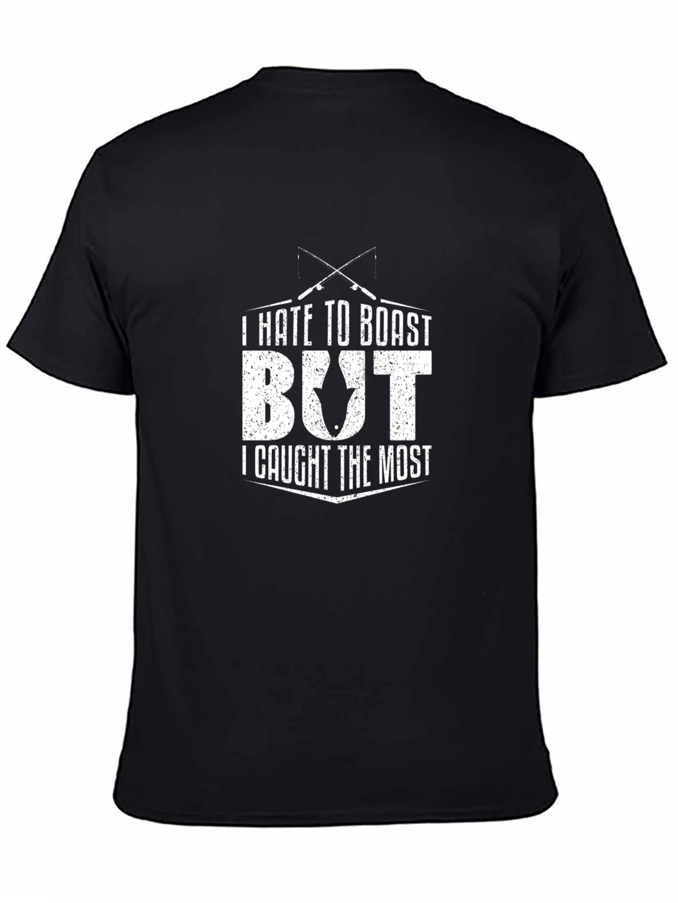 Black I Hate To Boast But Funny Fishing T-Shirt view 4