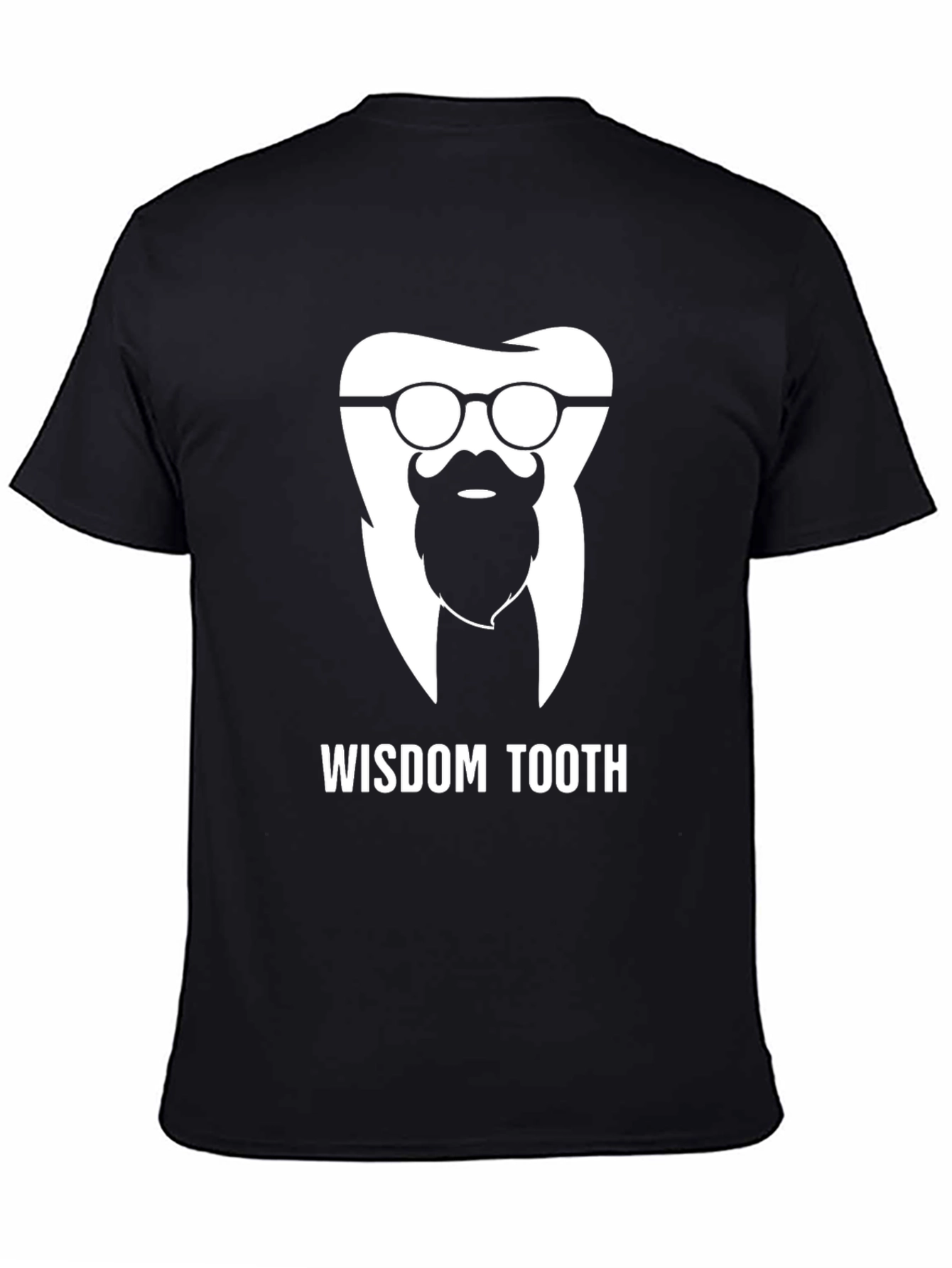 Black Wisdom Tooth Graphic Tee - Funny Dentist T-Shirt view 4