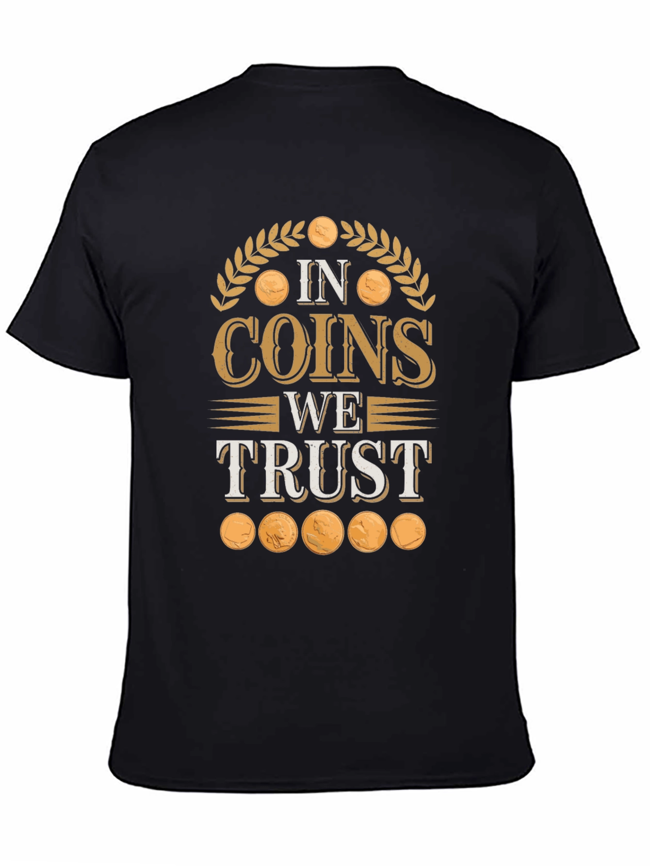 Black In Coins We Trust Novelty T-Shirt view 4