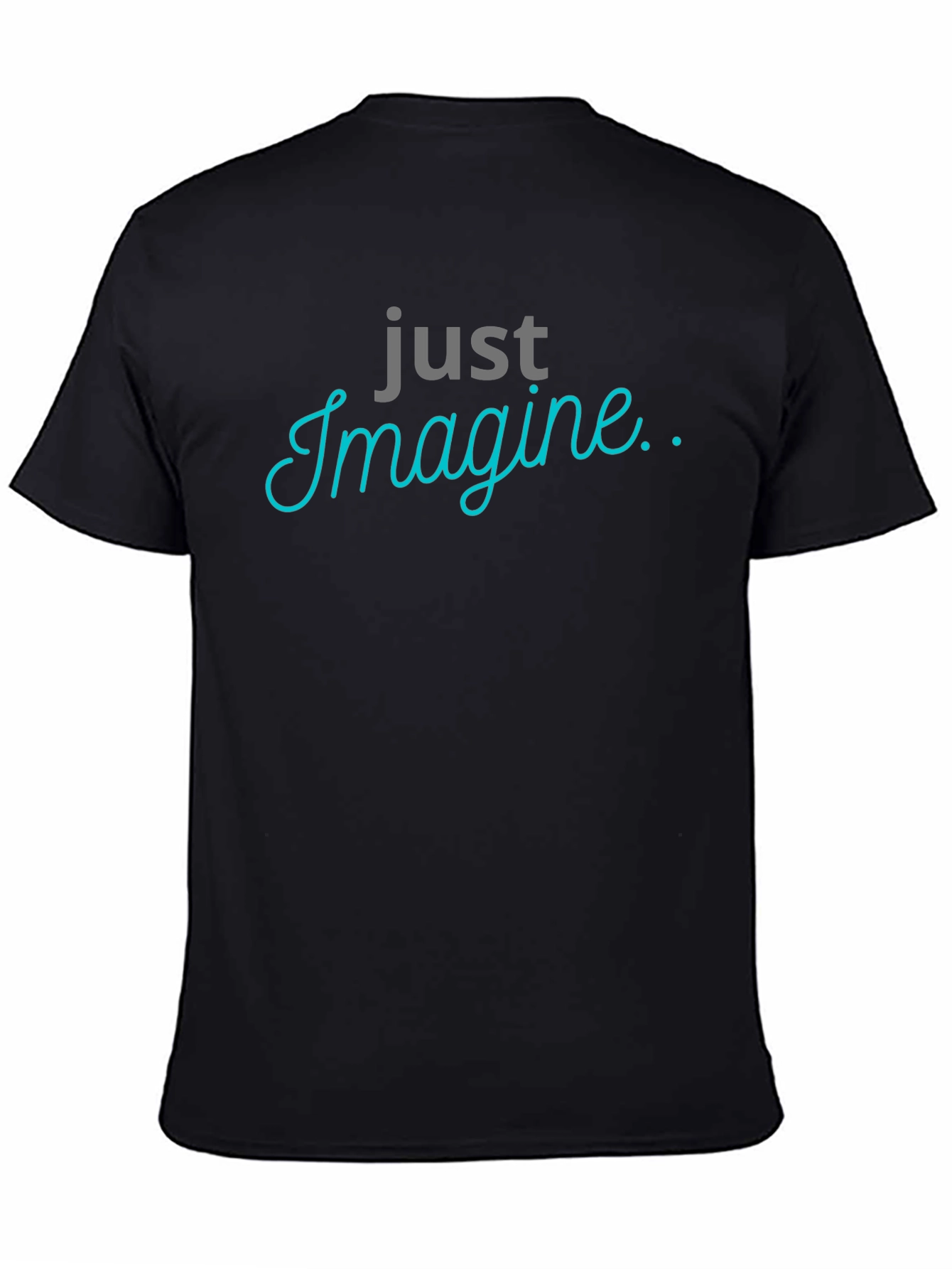 Black Just Imagine Graphic Tee - Soft Cotton Blend view 4