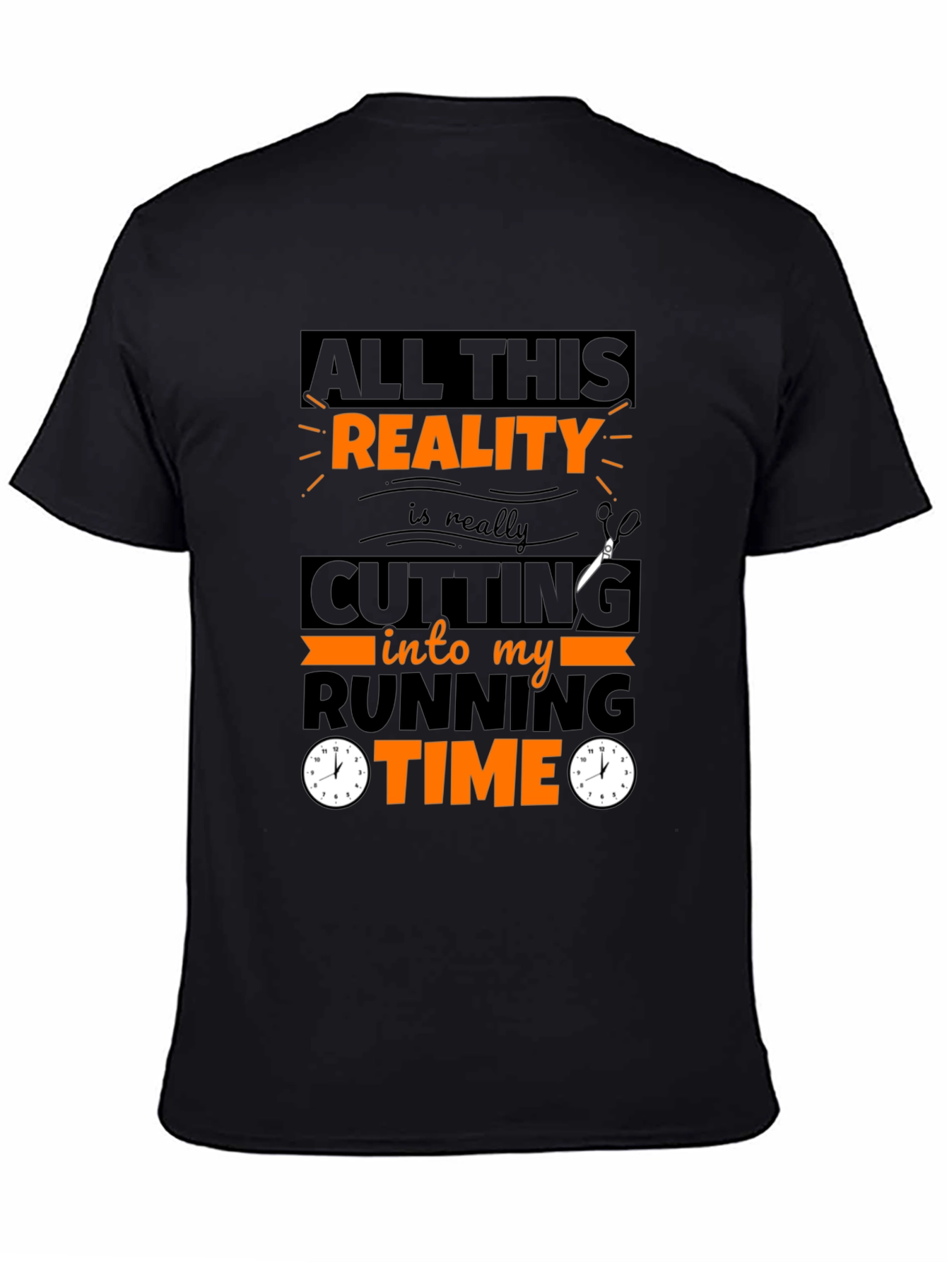 Black Reality Cutting Into My Running Time T-Shirt view 4