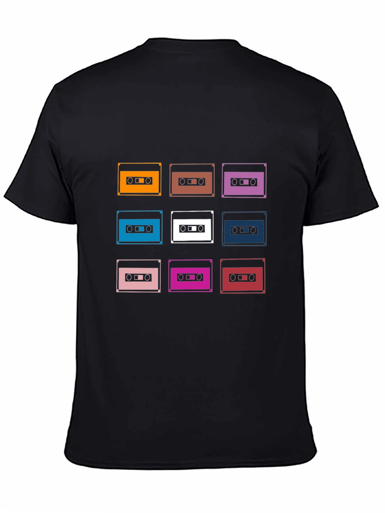 Black Retro Cassette Tape Graphic Tee - Black view 4