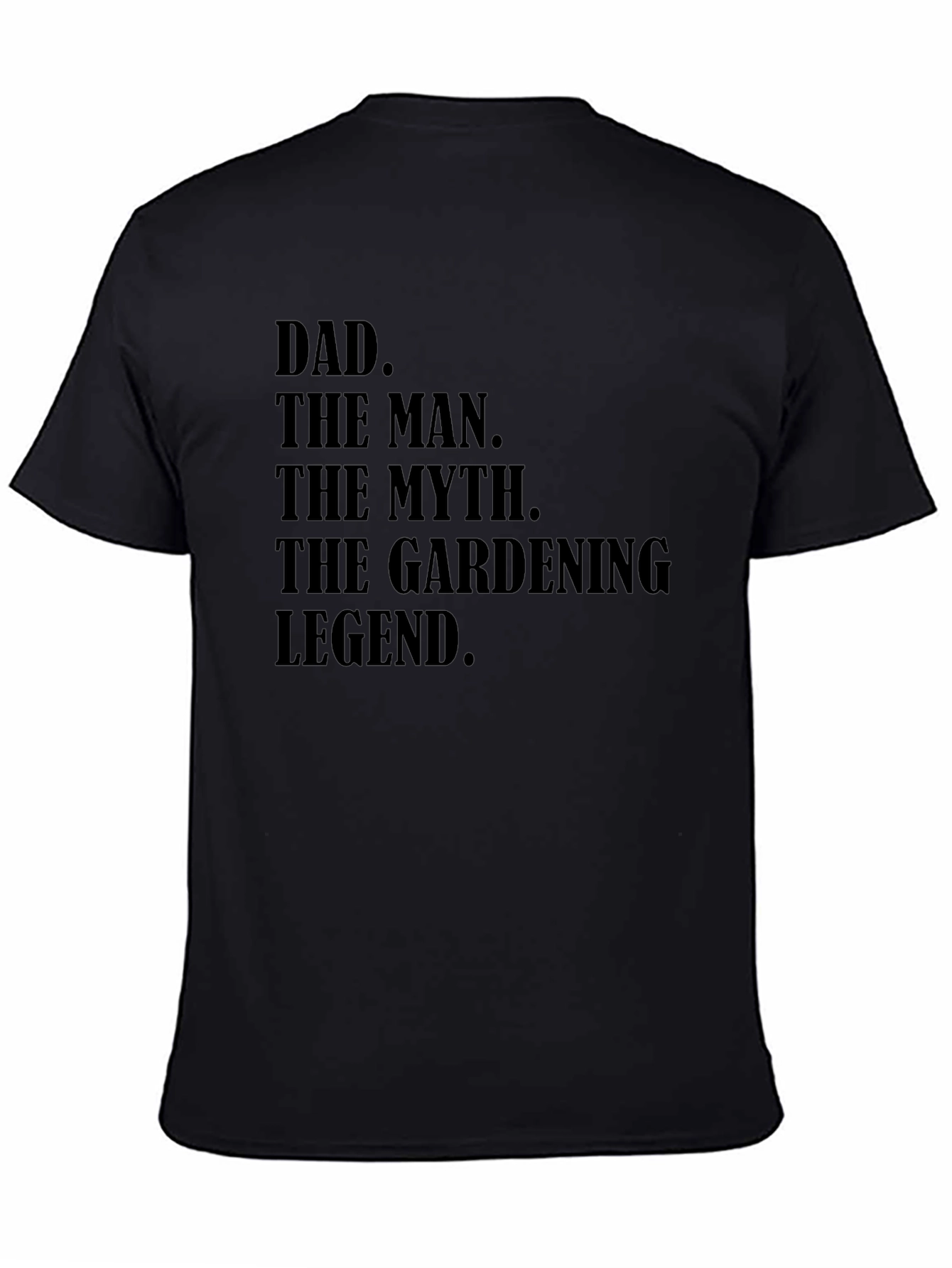 Black Dad Gardening Legend Black Graphic T-Shirt view 4