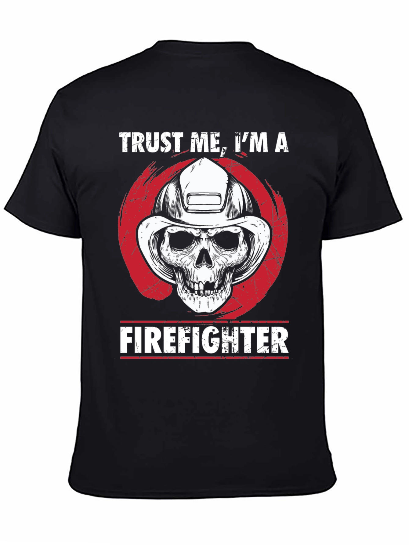 Black Trust Me, I'm A Firefighter T-Shirt view 4