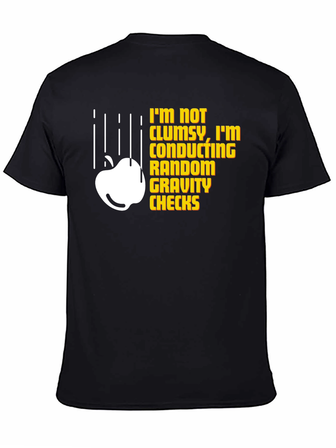 Black Gravity Check Graphic T-Shirt view 4