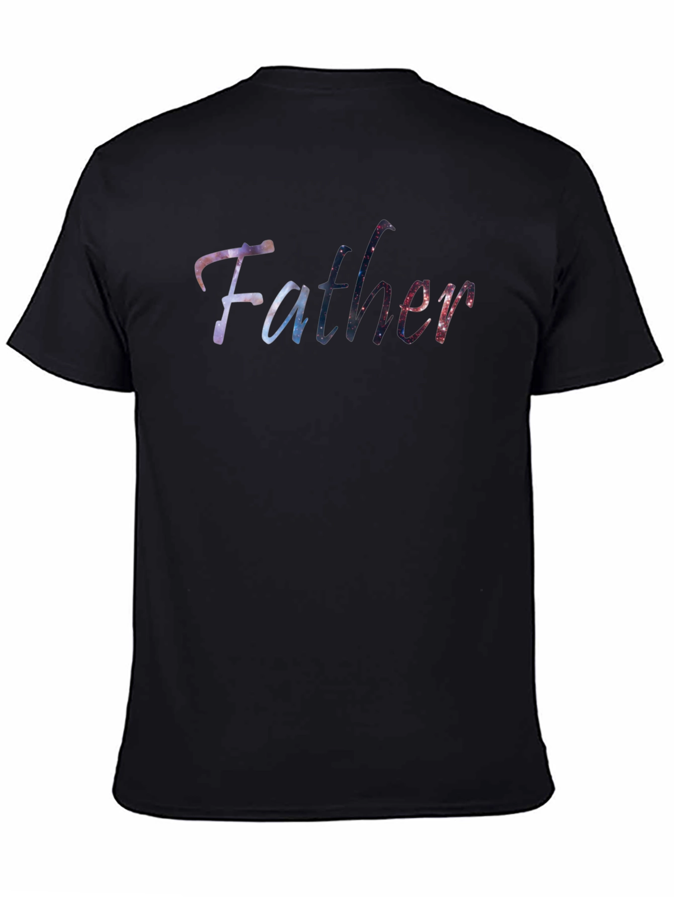 Black Galaxy Father Black T-Shirt view 4