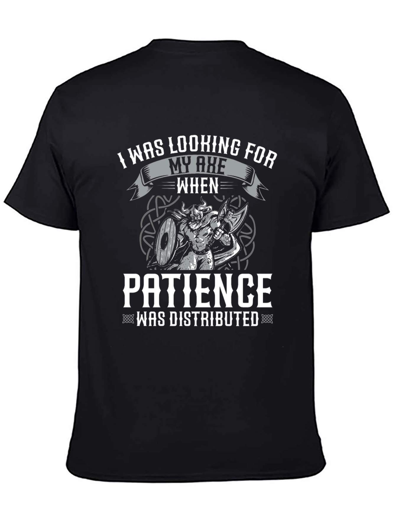 Black I Was Looking for My Axe Funny Viking T-Shirt view 4