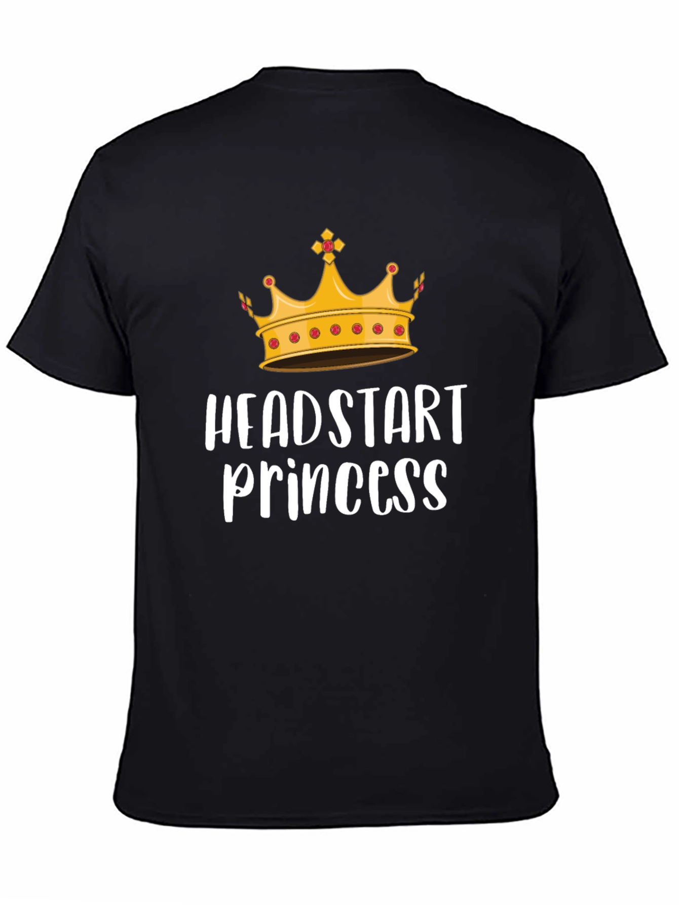 Black Headstart Princess Graphic Tee - Black Cotton T-Shirt view 4
