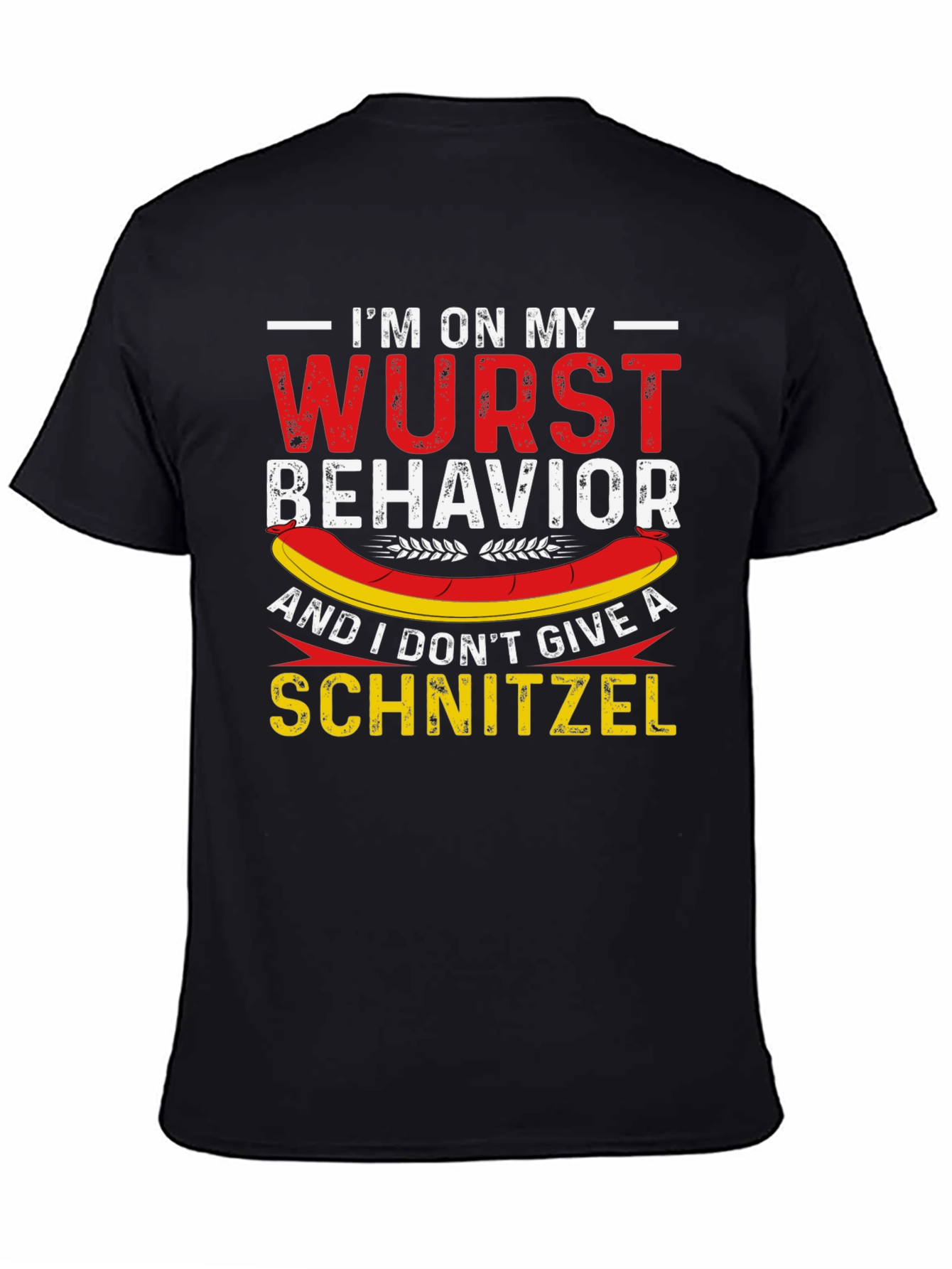 Black Wurst Behavior Funny German T-Shirt view 4
