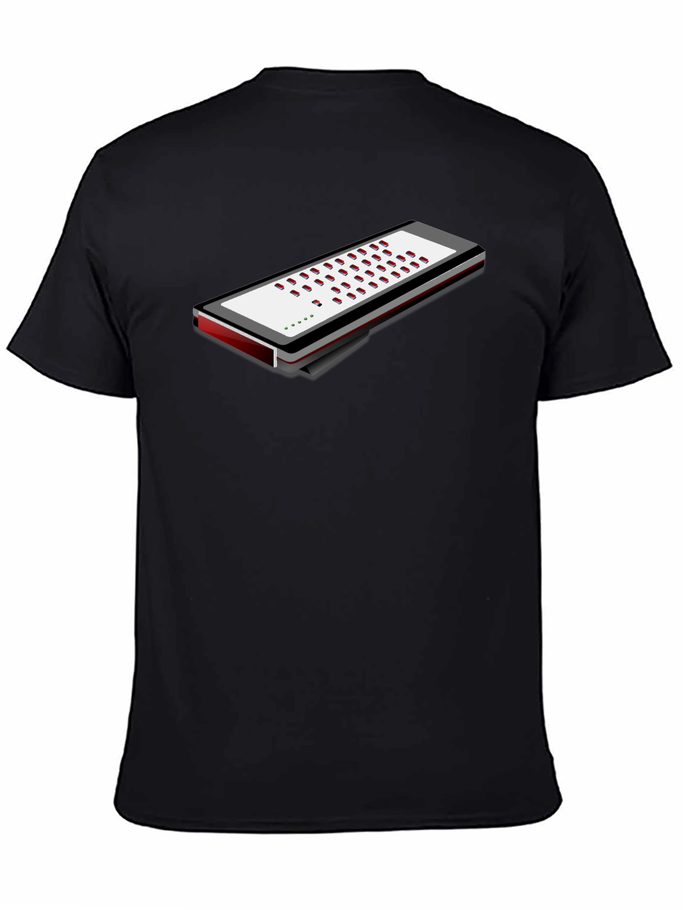 Black Novelty Musical Keyboard T-Shirt view 4