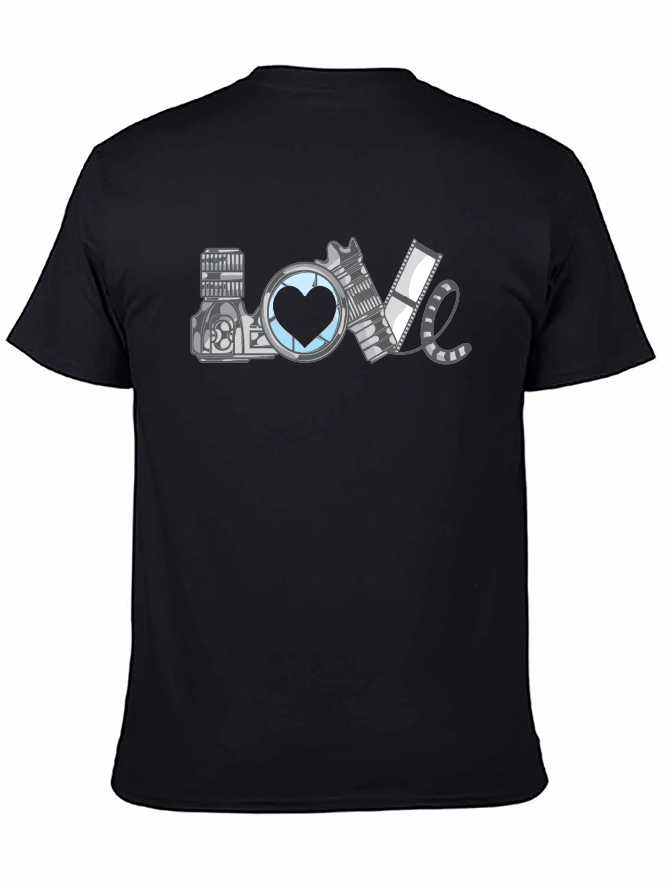 Black Photographer LOVE Graphic T-Shirt - Black view 4