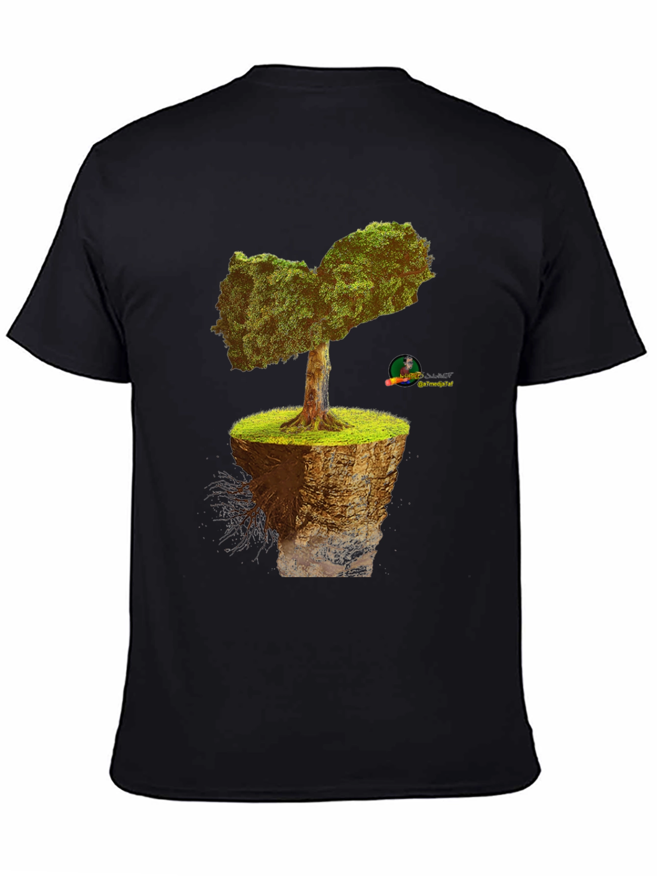 Black Unique Tree T-Shirt - Nature Design view 4