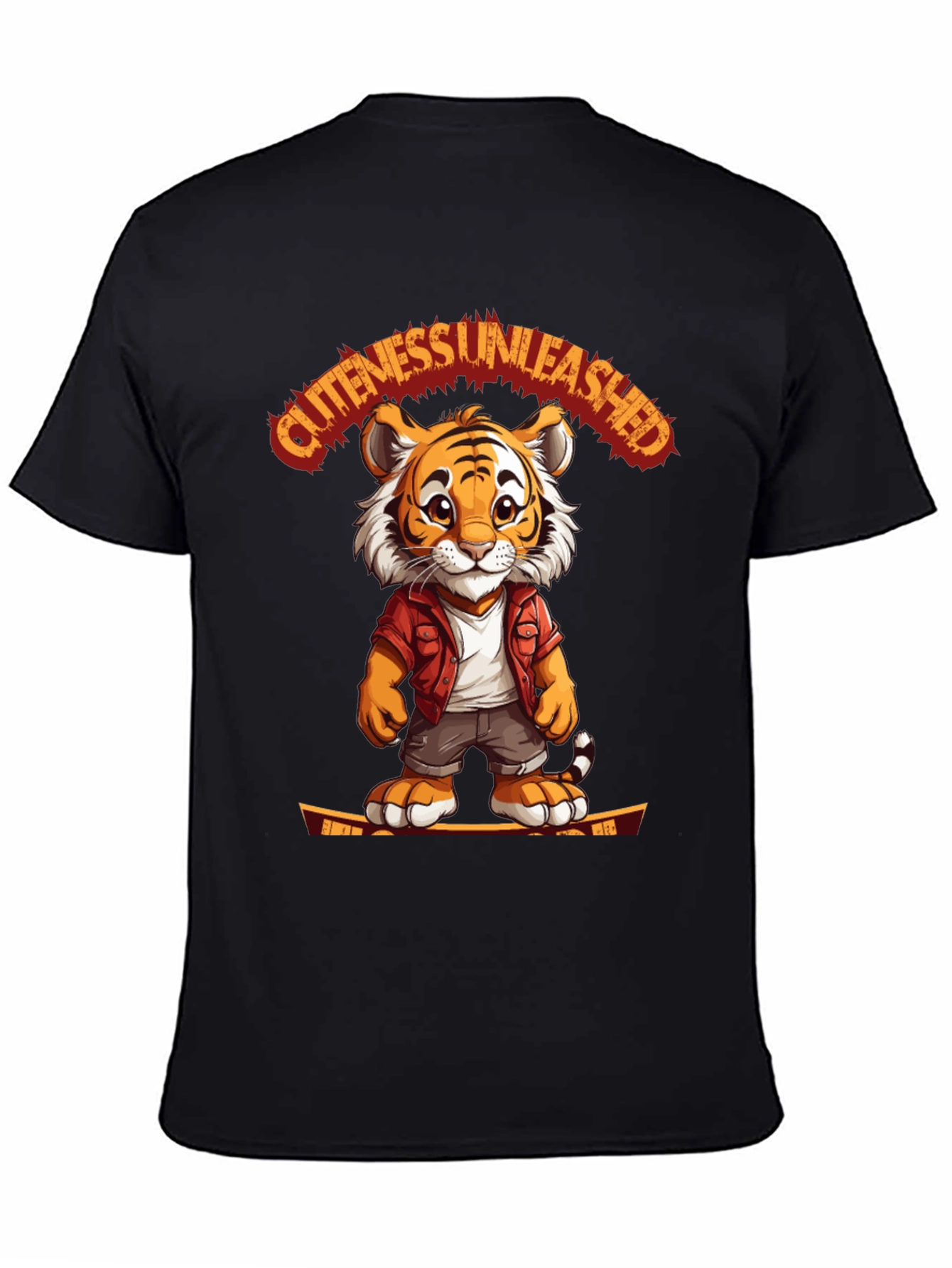 Black Cute Tiger Graphic Tee - Unleash the Cuteness! view 4