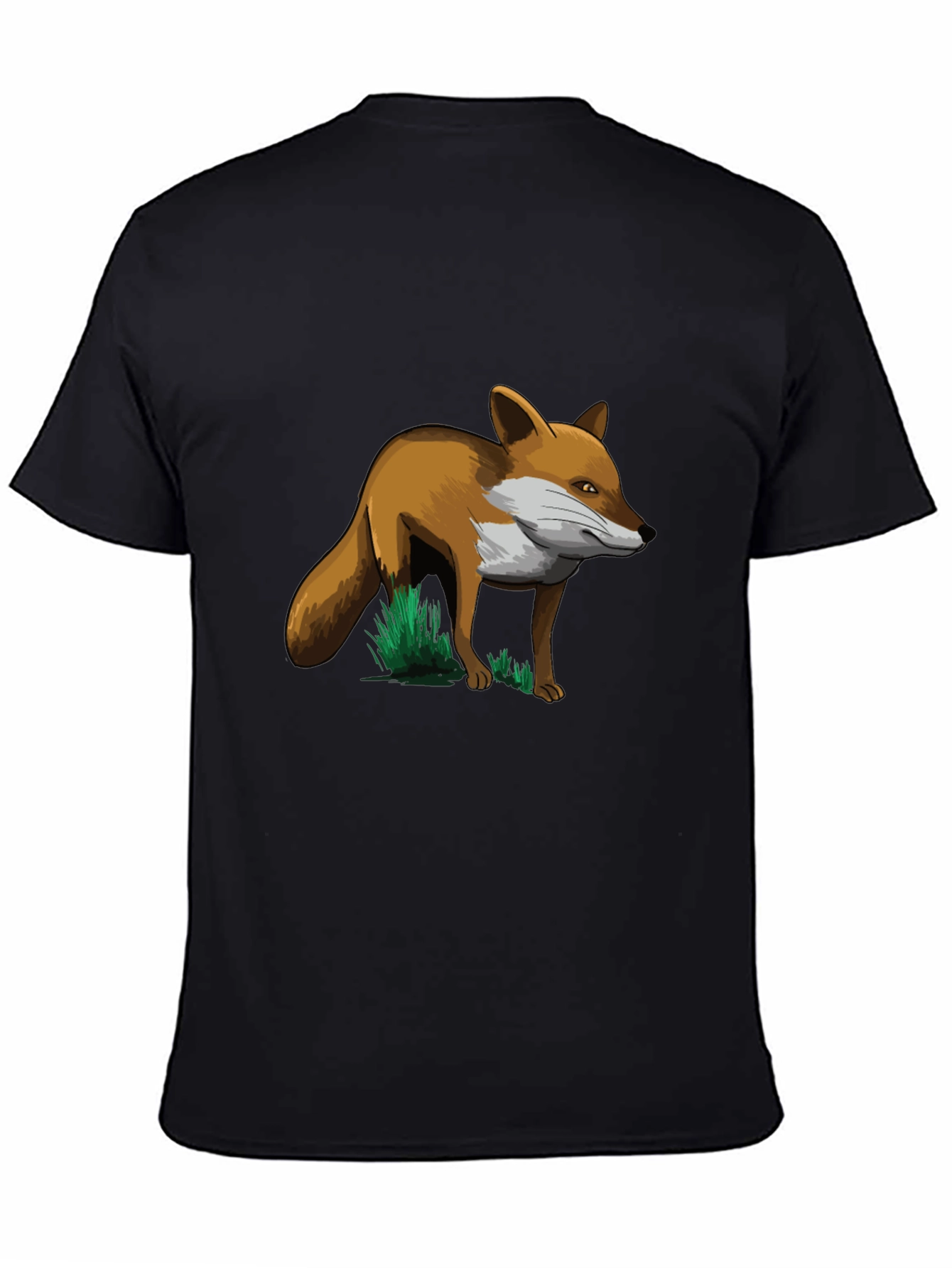 Black Fox Graphic T-Shirt - Black Cotton Tee view 4