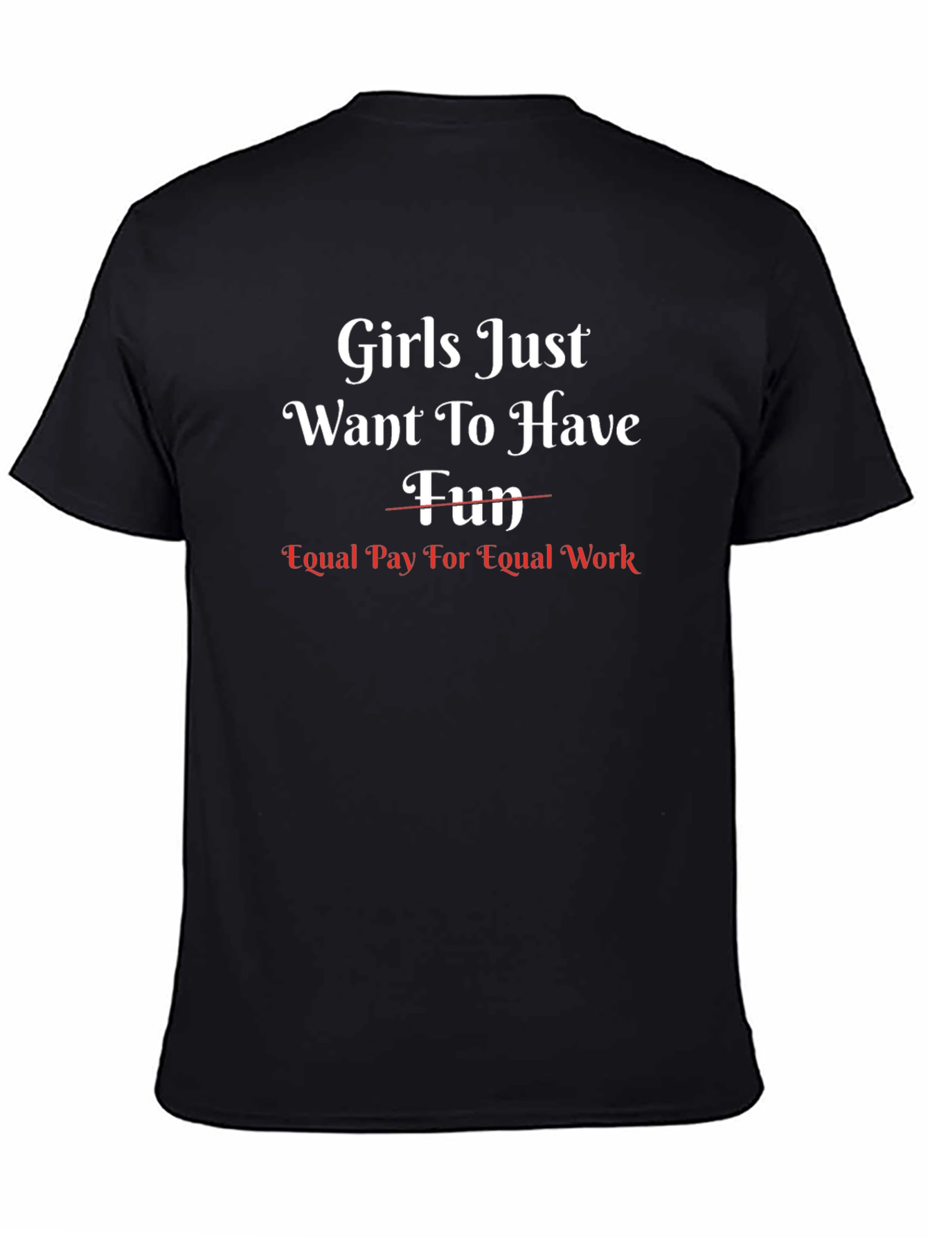 Black Feminist Statement T-Shirt Equal Pay For Equal Work view 4