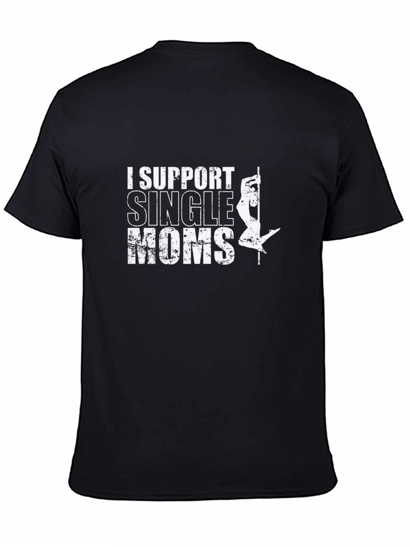 Black I Support Single Moms Black Graphic Tee view 4