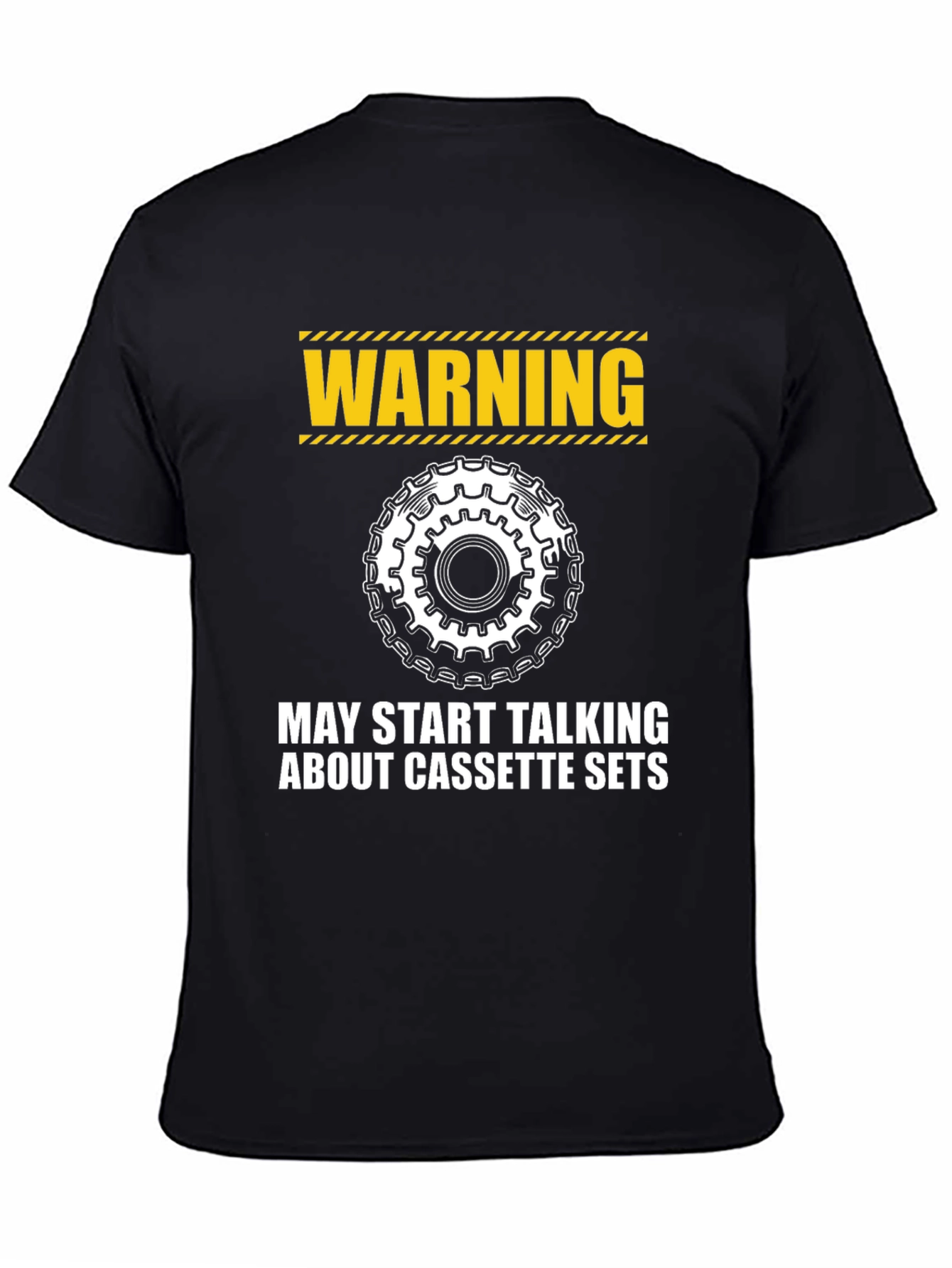 Warning: Cassette Sets T-Shirt - Cycling Enthusiast Apparel - 4