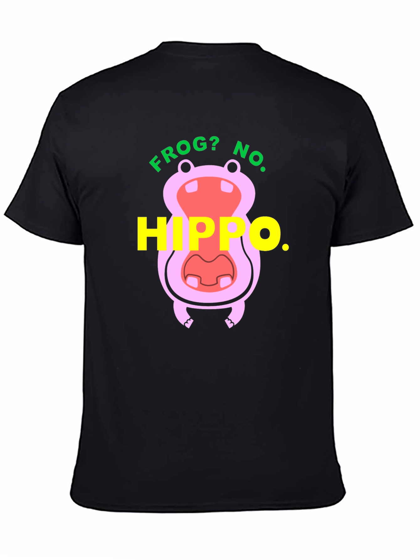 Black Frog? No. Hippo T-Shirt - Funny Animal Tee view 4
