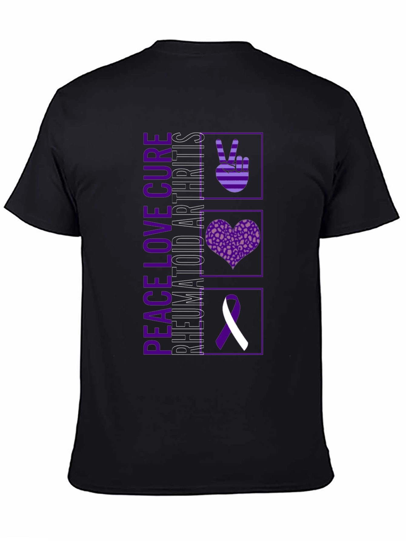 Peace Love Cure Rheumatoid Arthritis Awareness T-Shirt - 4