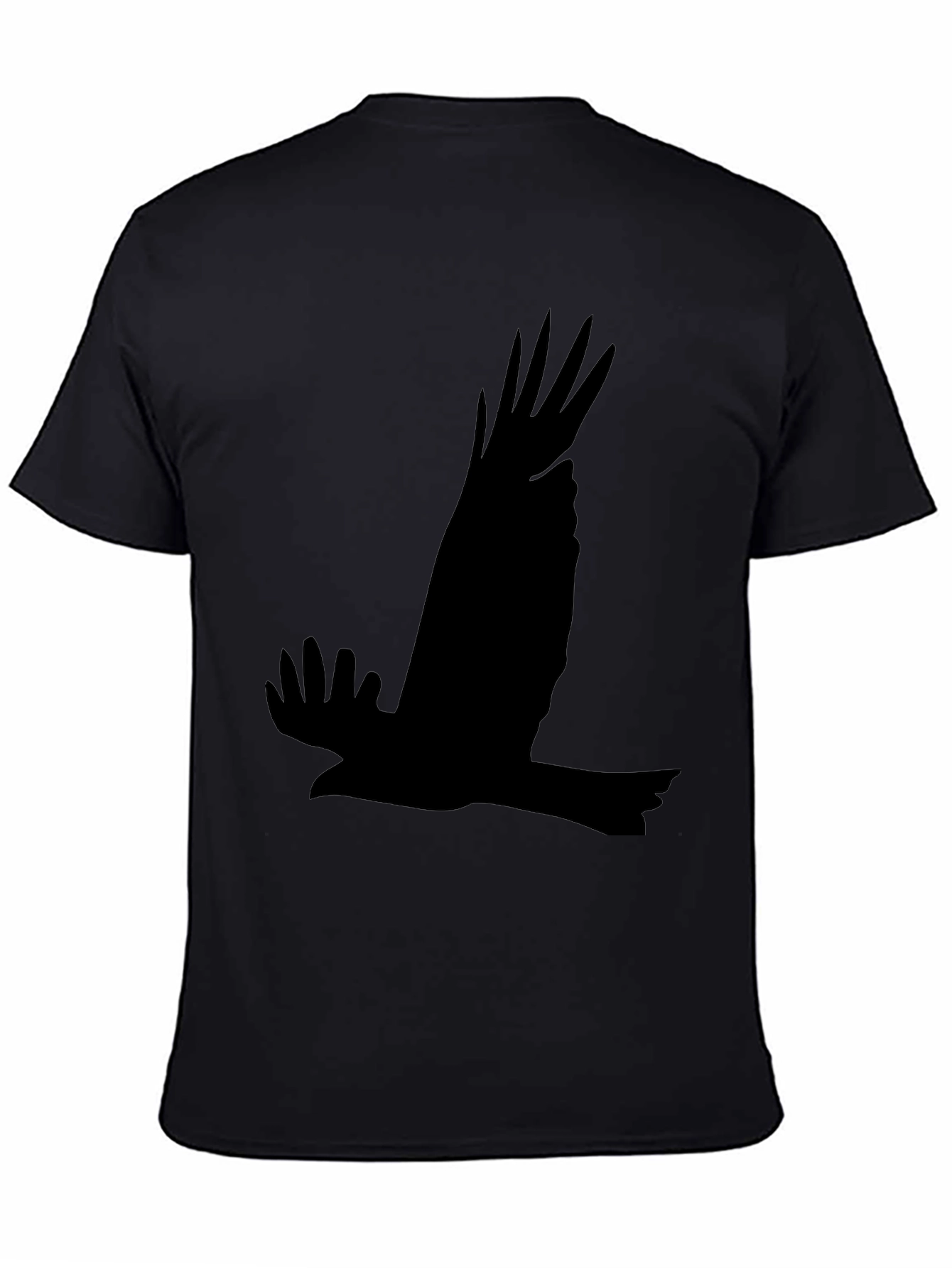 Black Black Eagle Silhouette T-Shirt - Men's Graphic Tee view 4