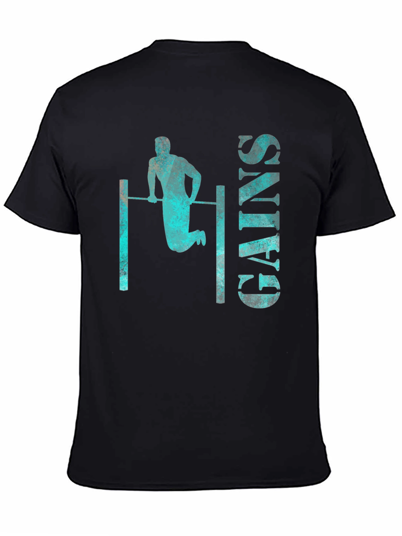 Black Gains Graphic Tee - Workout Fitness Shirt view 4