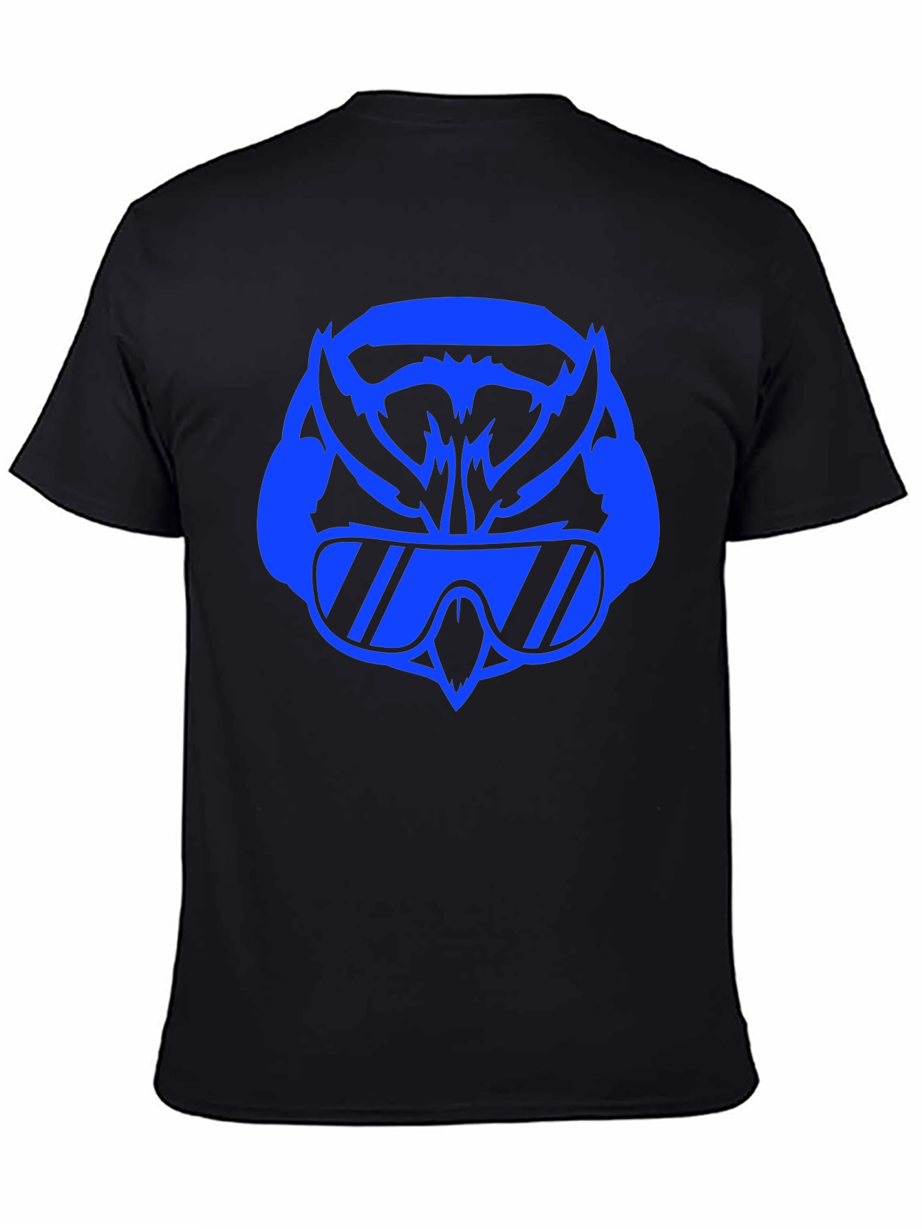 Black Cool Owl Graphic Tee - Black view 4