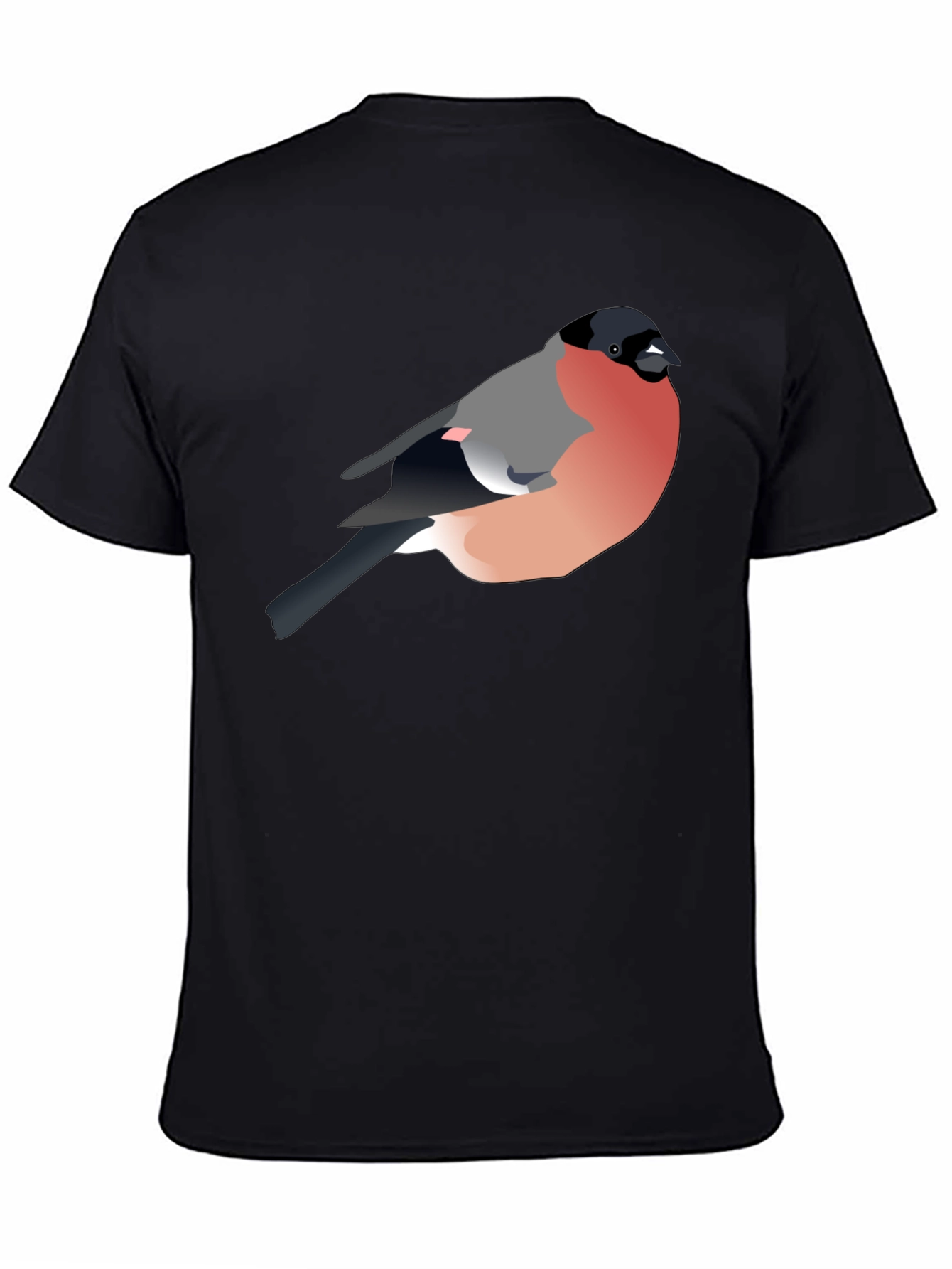 Black Bullfinch Graphic Tee - Stylish Bird Lover's T-Shirt view 4