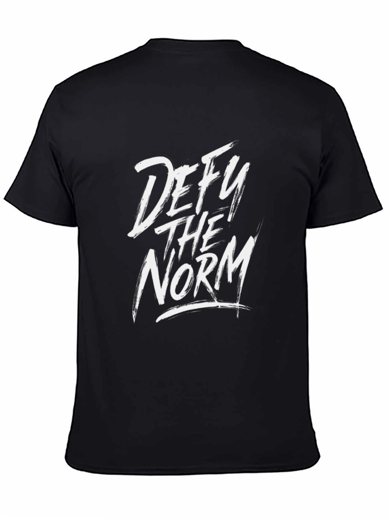 Black Defy the Norm Black Graphic Tee view 4
