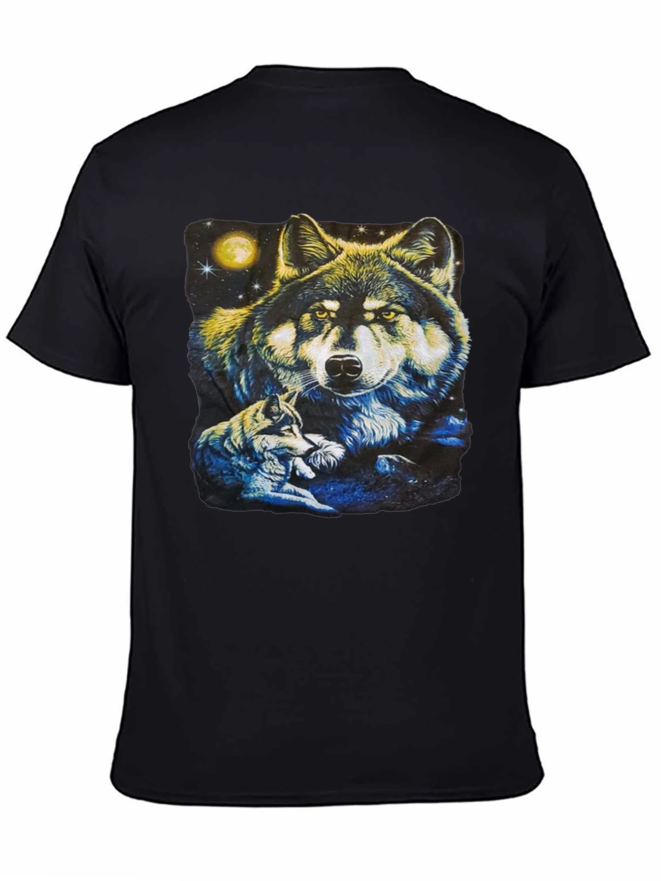 Black Wolf Pack Graphic T-Shirt - Black view 4