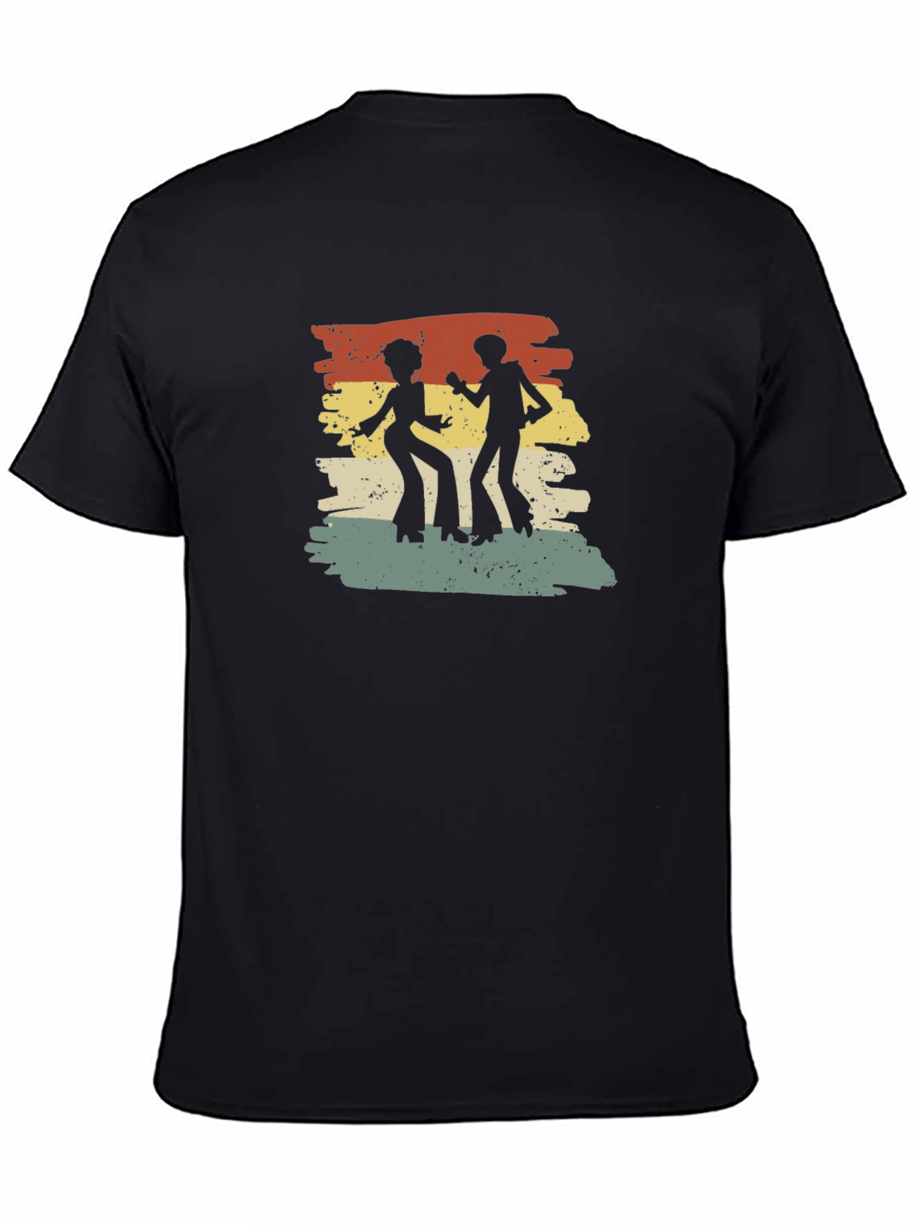 Black Retro Disco Dance T-Shirt - Vintage Style Tee view 4