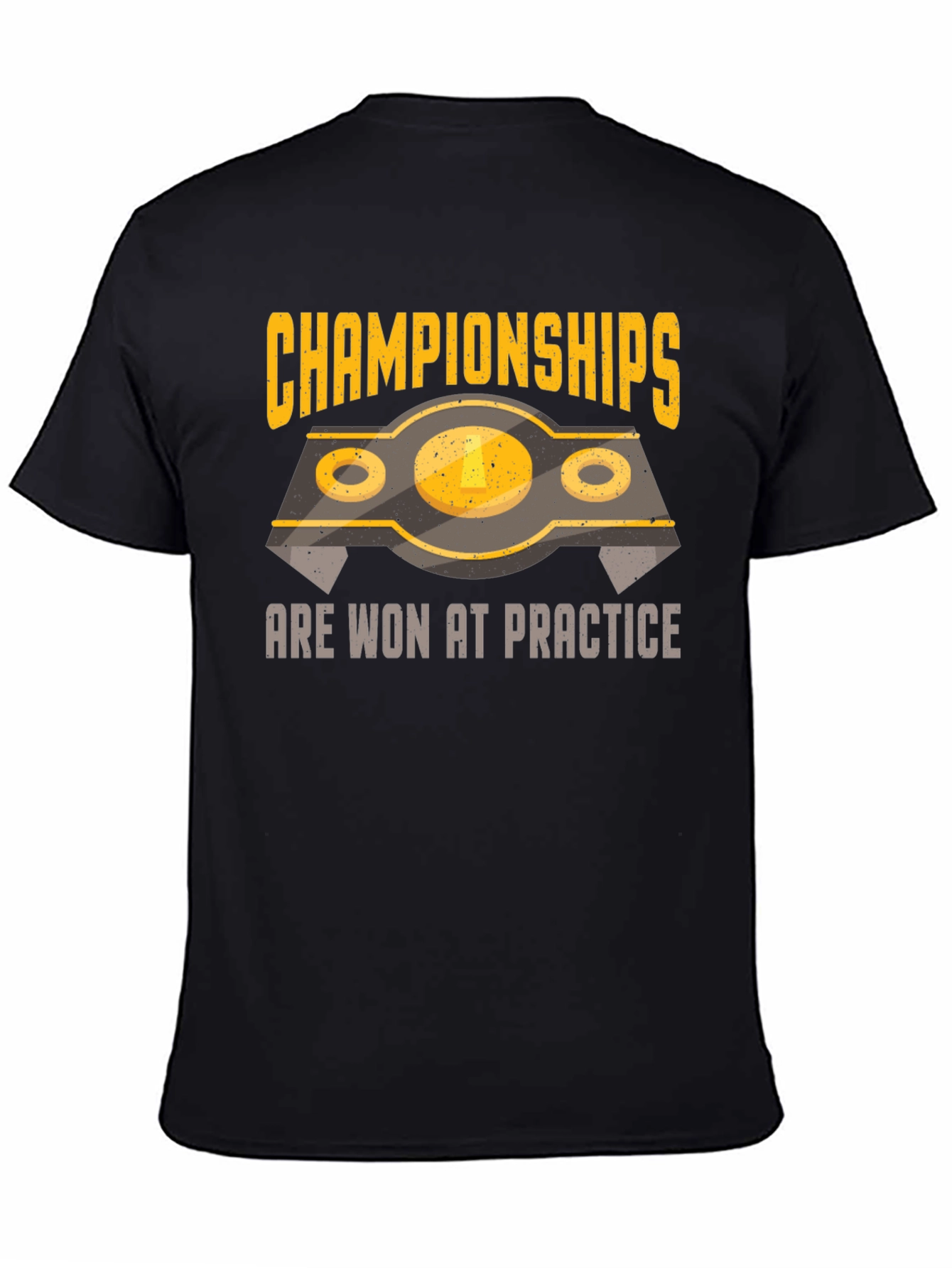 Black Championships Won At Practice Graphic Tee view 4