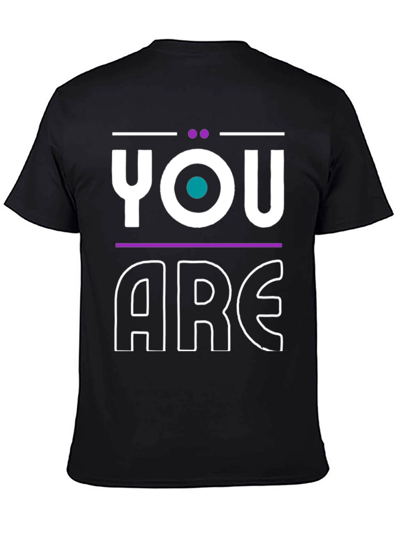 Black You Are Statement Graphic Tee - Modern Design view 4
