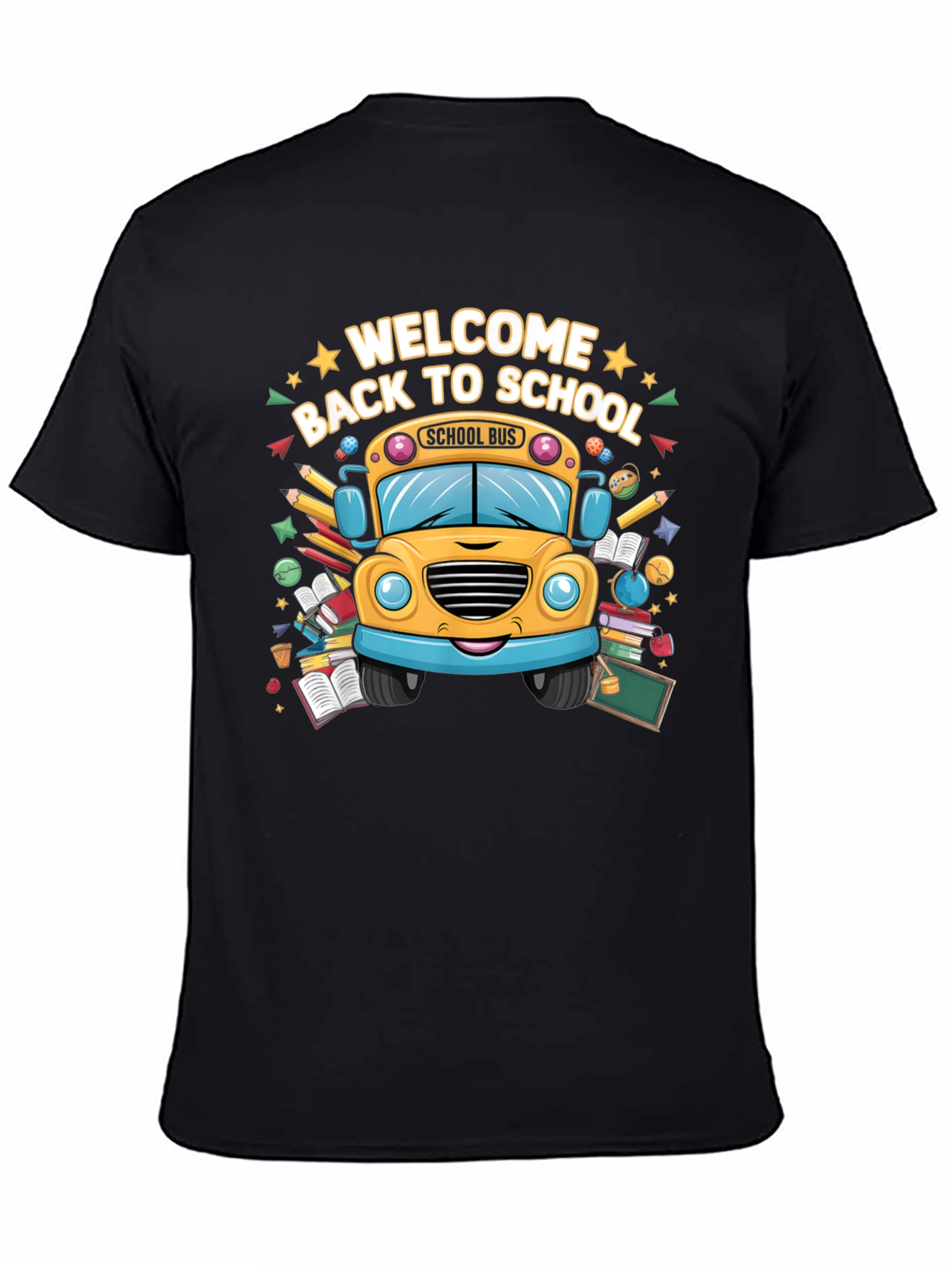 Black Welcome Back to School T-Shirt view 4