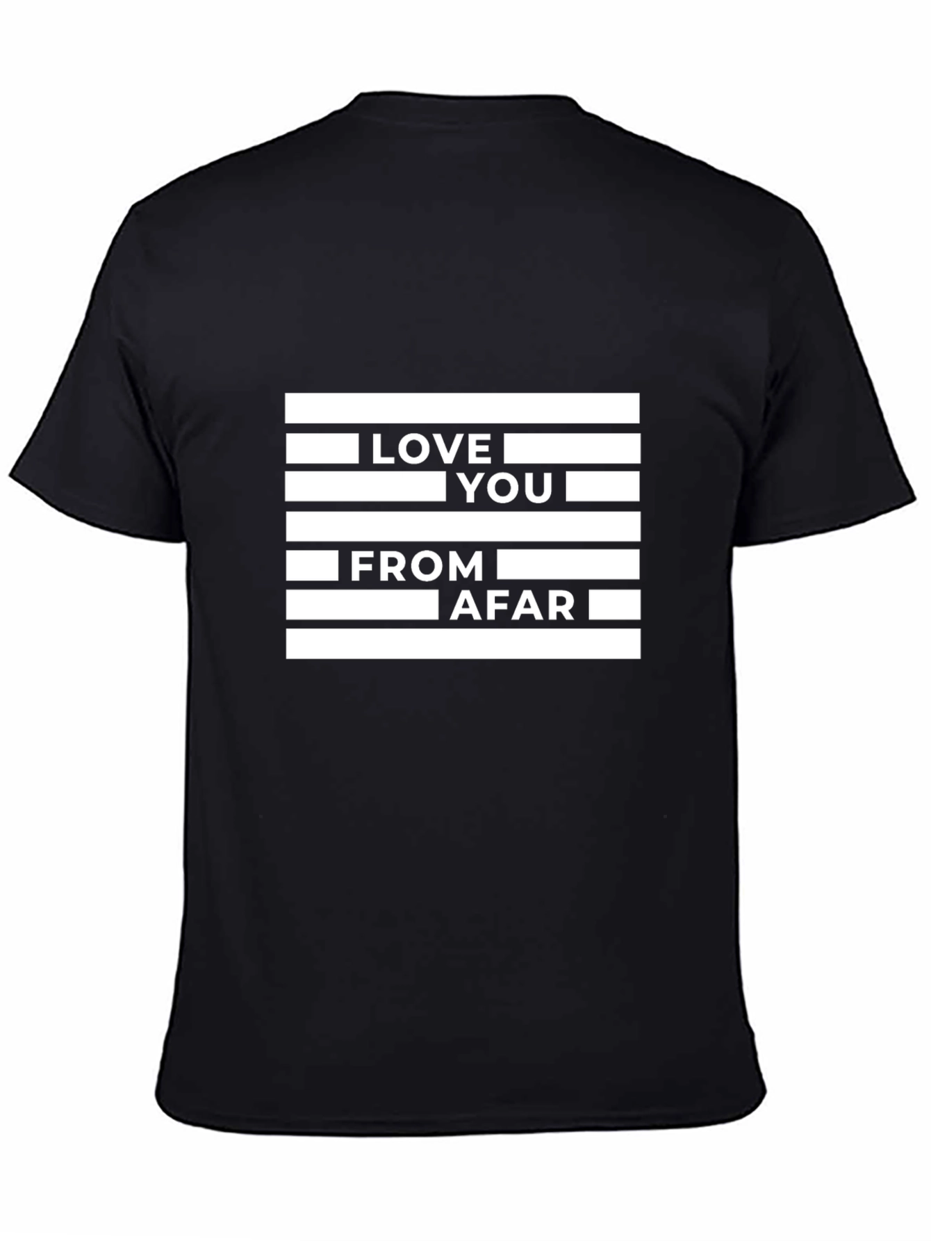 Black Love You From Afar Graphic Tee view 4