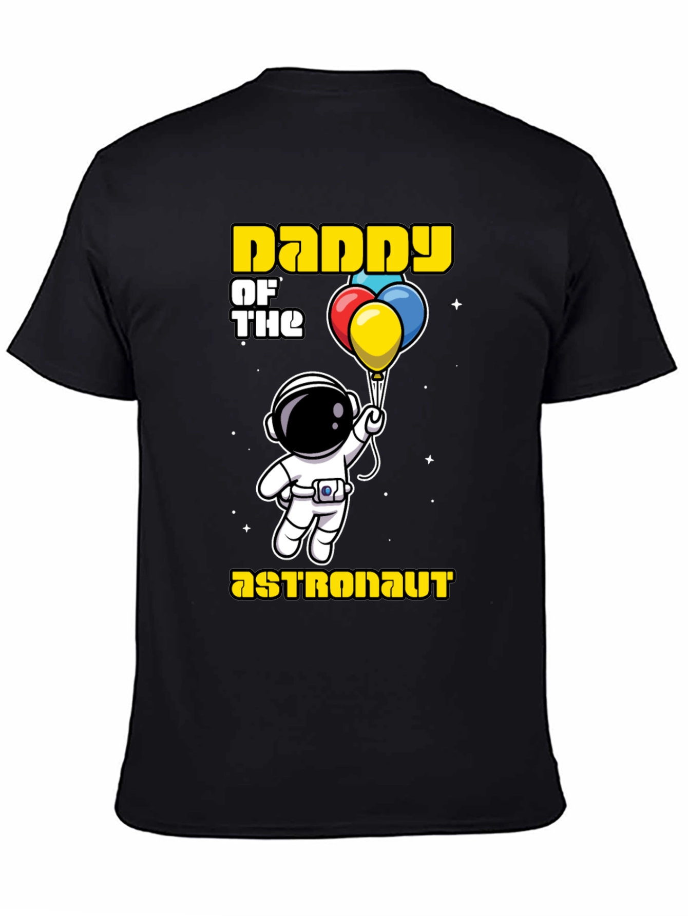 Black Daddy of the Astronaut T-Shirt view 4