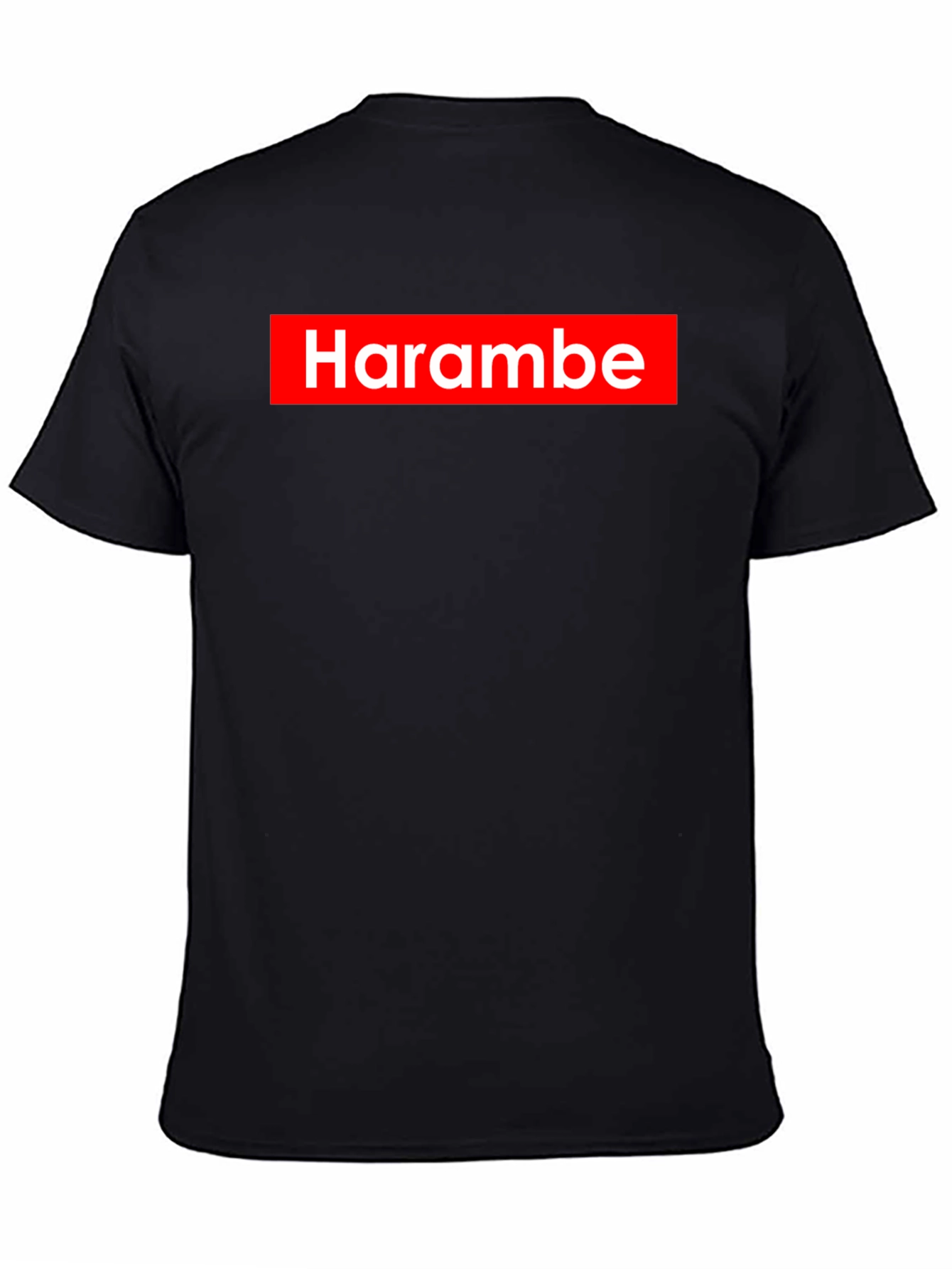 Black Harambe Graphic Print T-Shirt - Supreme Style view 4