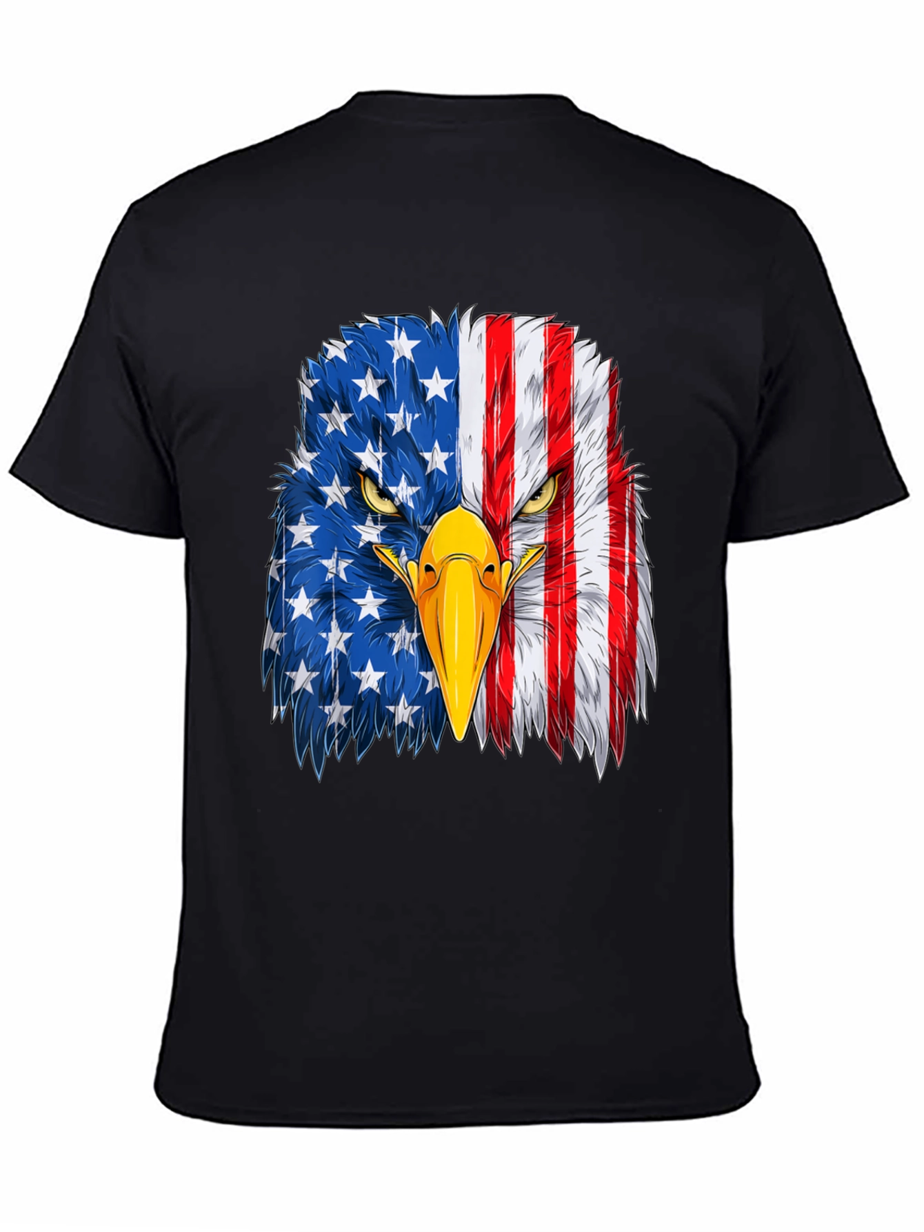 Black American Eagle Flag Graphic T-Shirt view 4