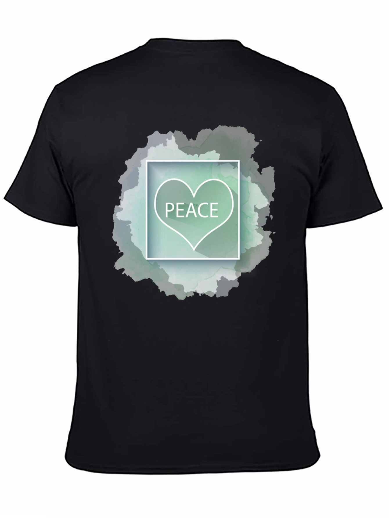 Black Peace Heart Graphic Tee - Stylish Comfort view 4