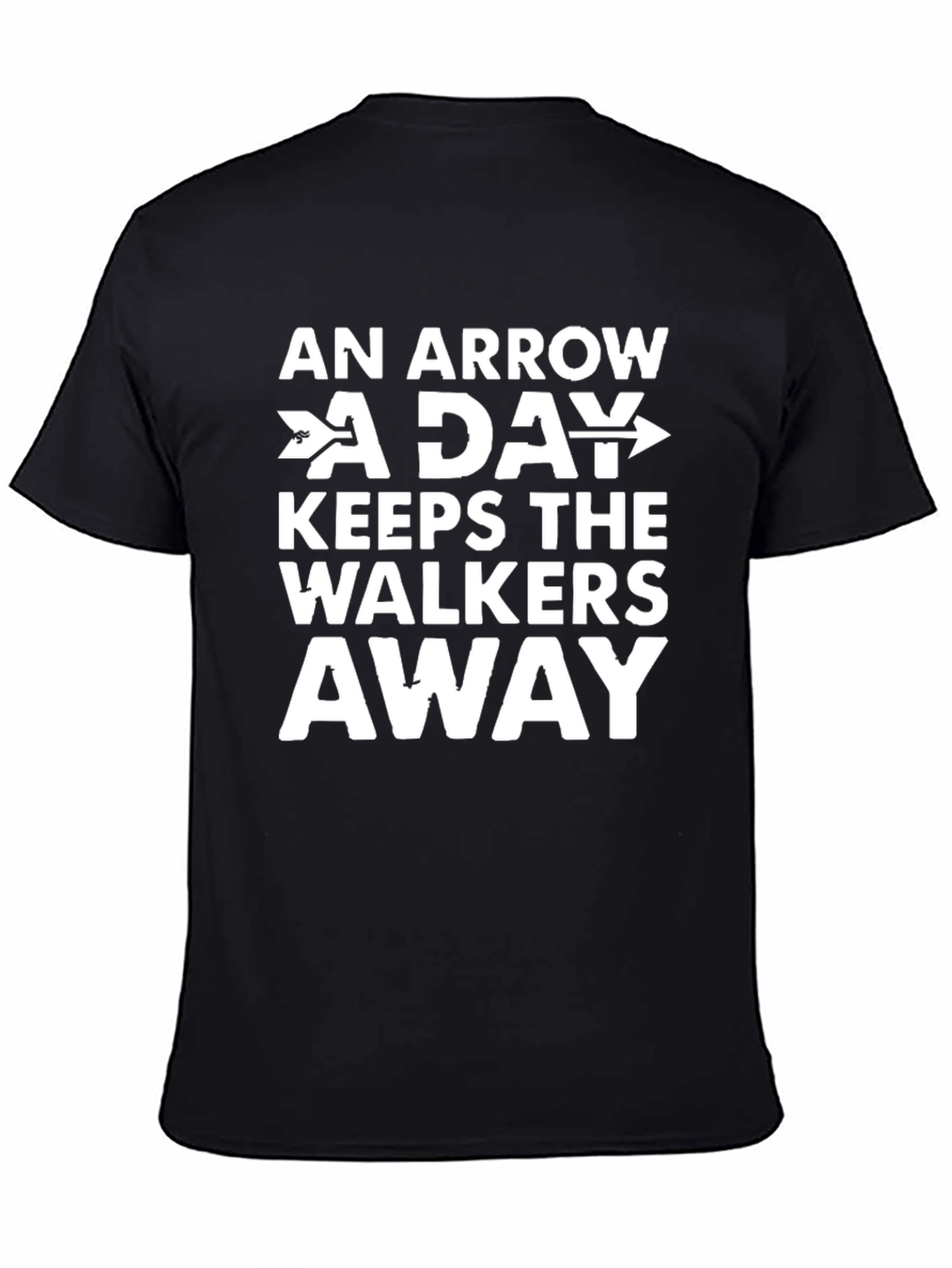 Black Arrow A Day T-Shirt - Keeps Walkers Away Novelty Tee view 4