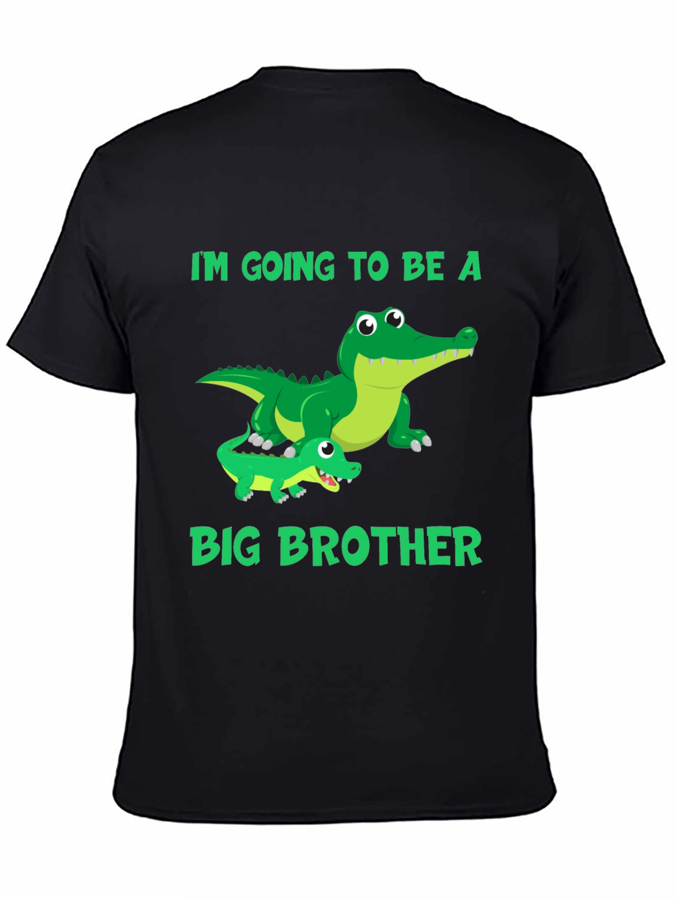 Black I'm Going to Be a Big Brother Gator T-Shirt view 4