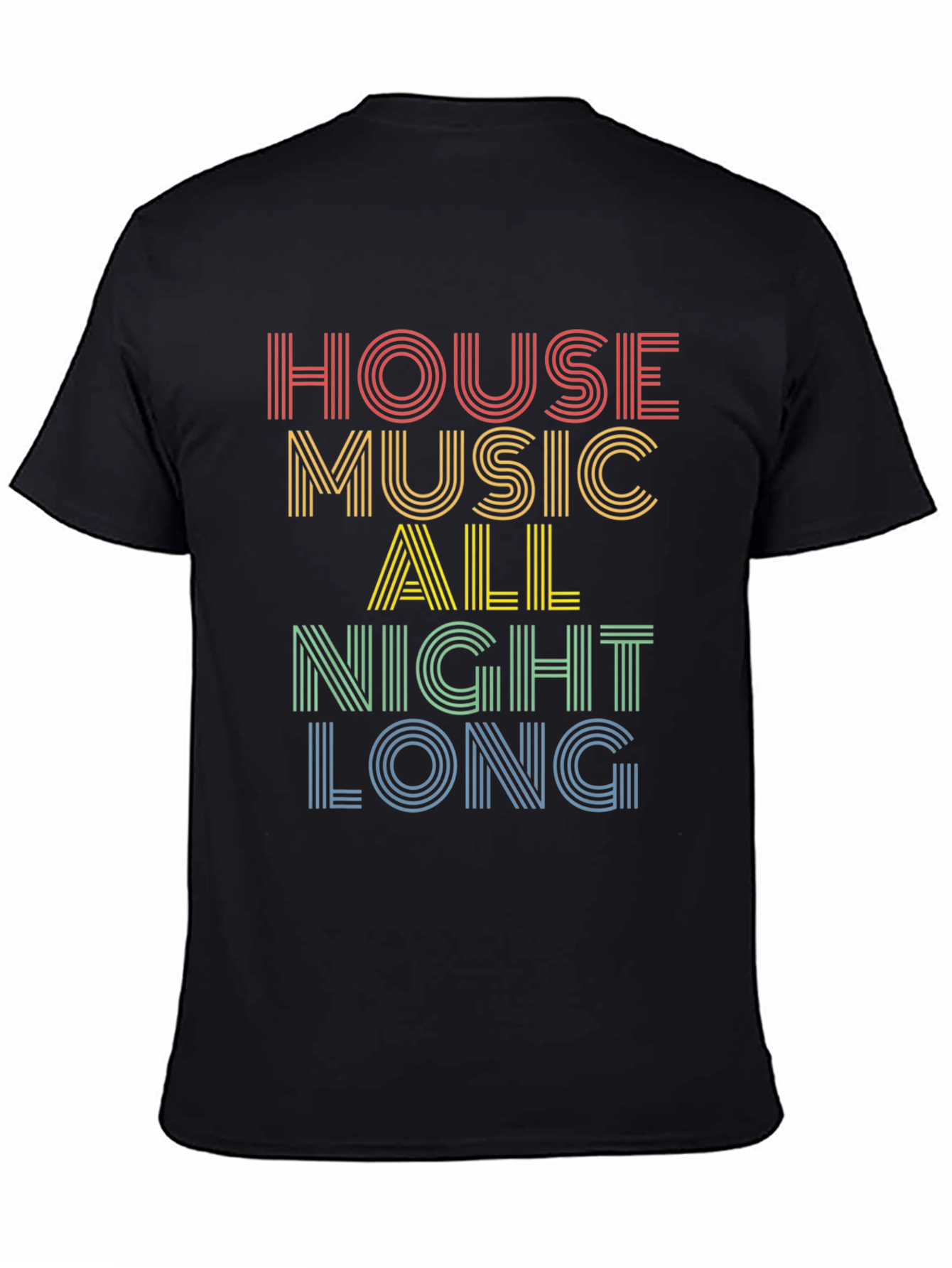 Black House Music All Night Long Graphic Tee view 4
