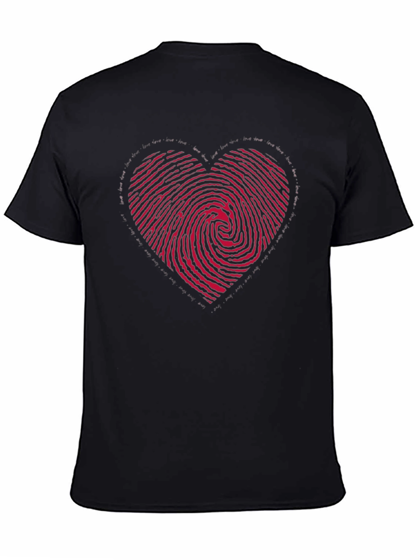 Black Heart Fingerprint Graphic Tee view 4
