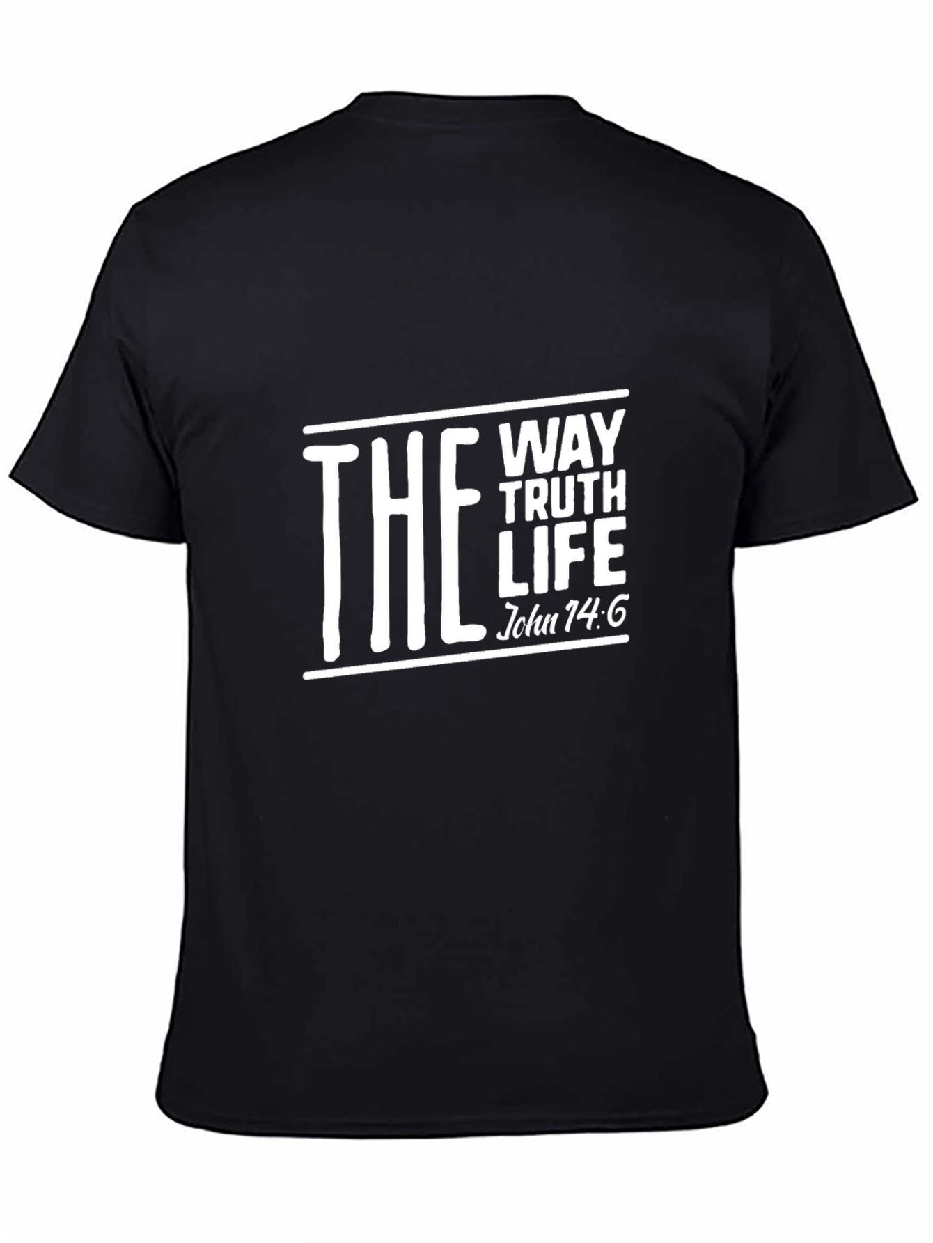 Black The Way Truth Life T-Shirt Christian John 14:6 view 4