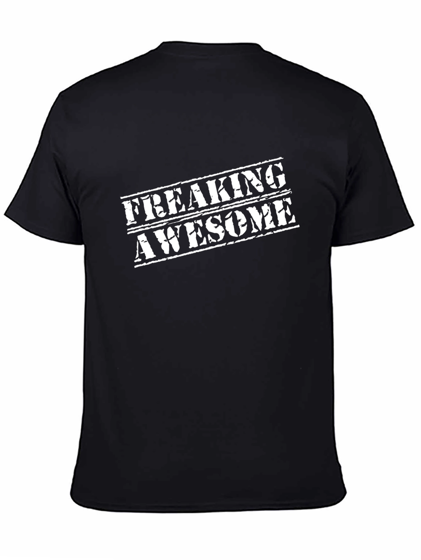 Black Freaking Awesome Graphic Tee - Black view 4