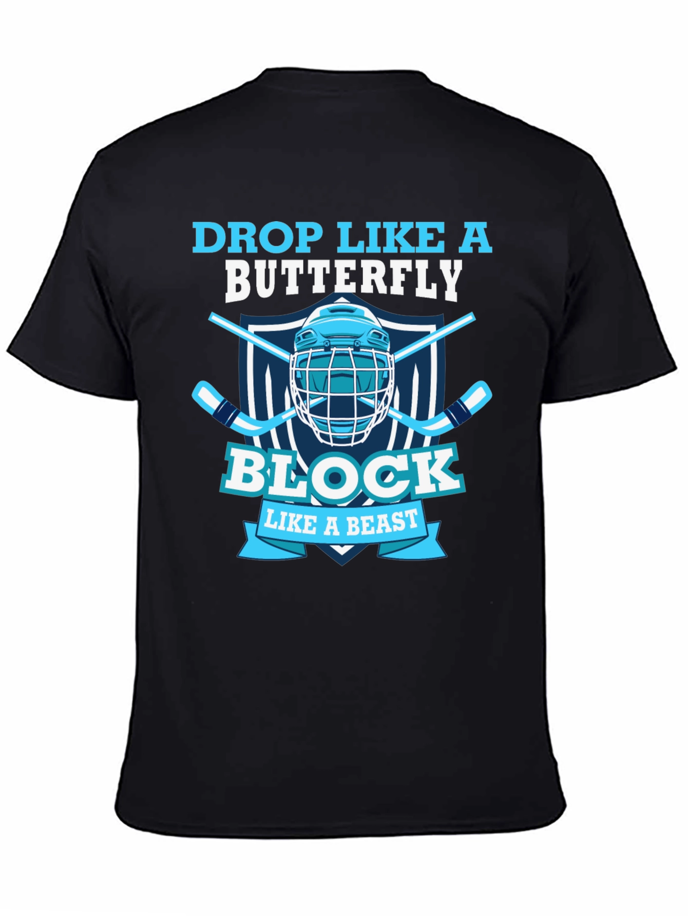 Black Drop Like a Butterfly, Block Like a Beast T-Shirt view 4
