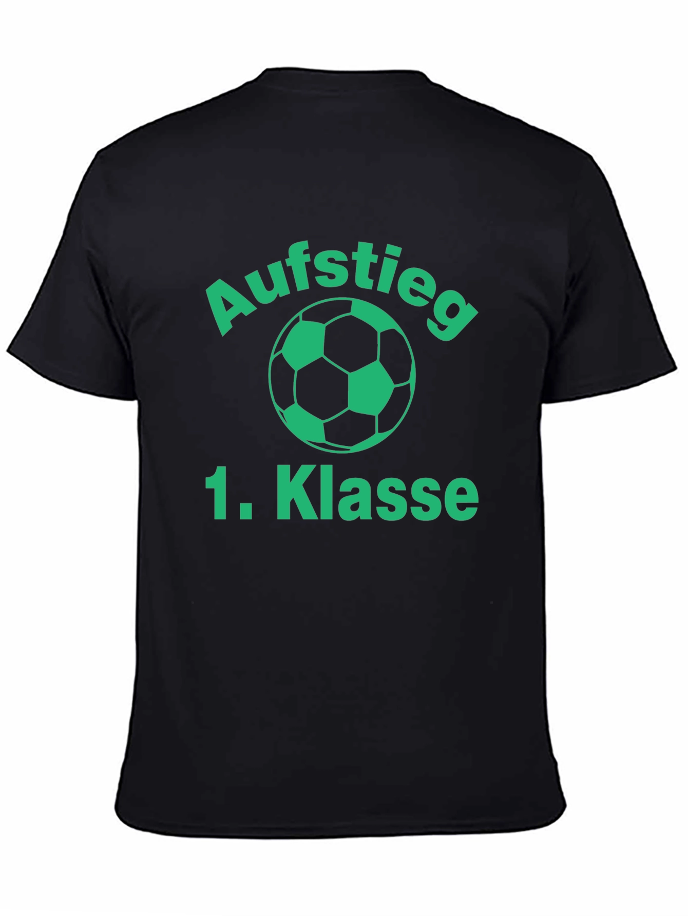 Black Aufstieg 1. Klasse Soccer T-Shirt - Black view 4