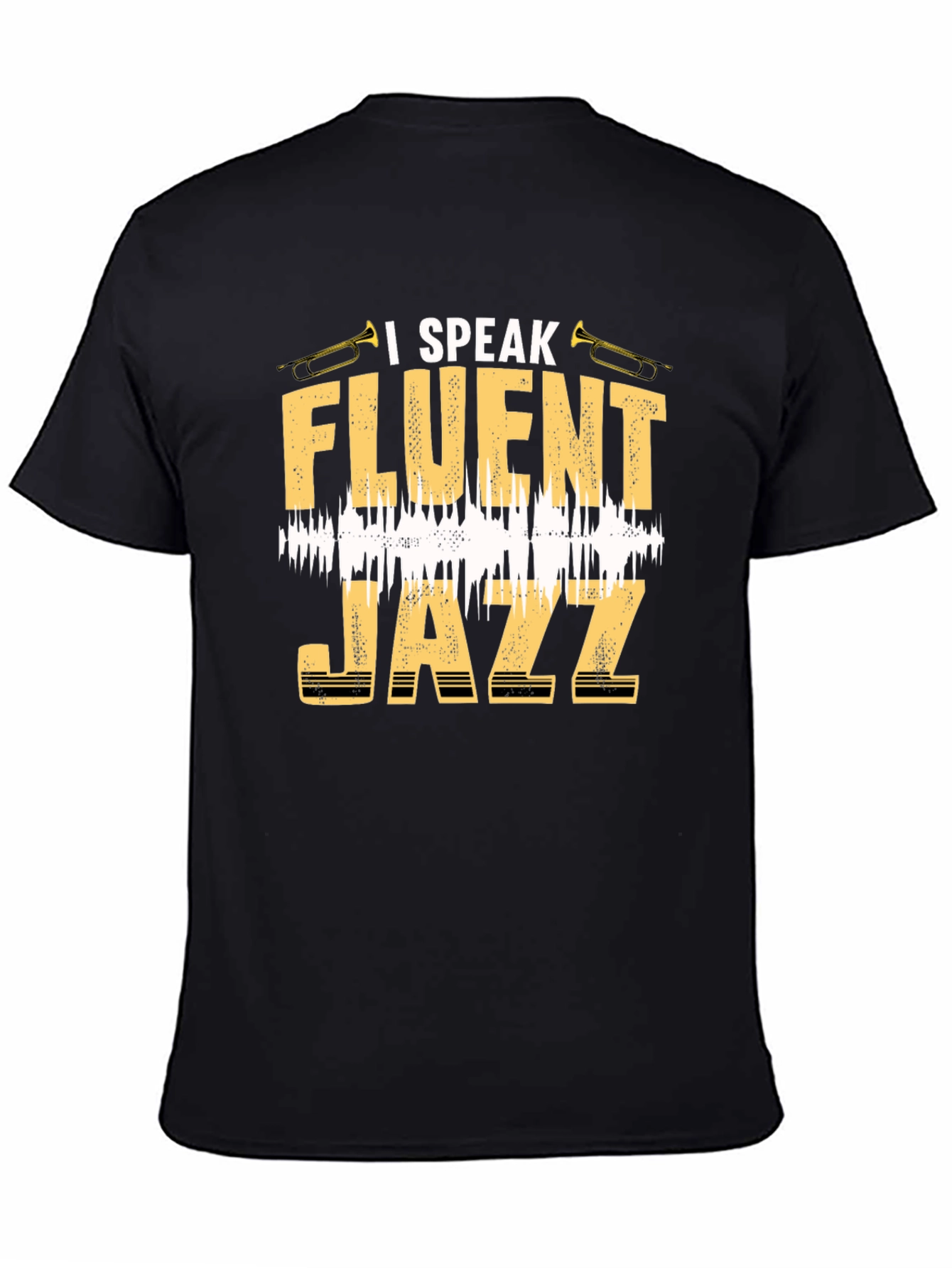 Black I Speak Fluent Jazz T-Shirt view 4