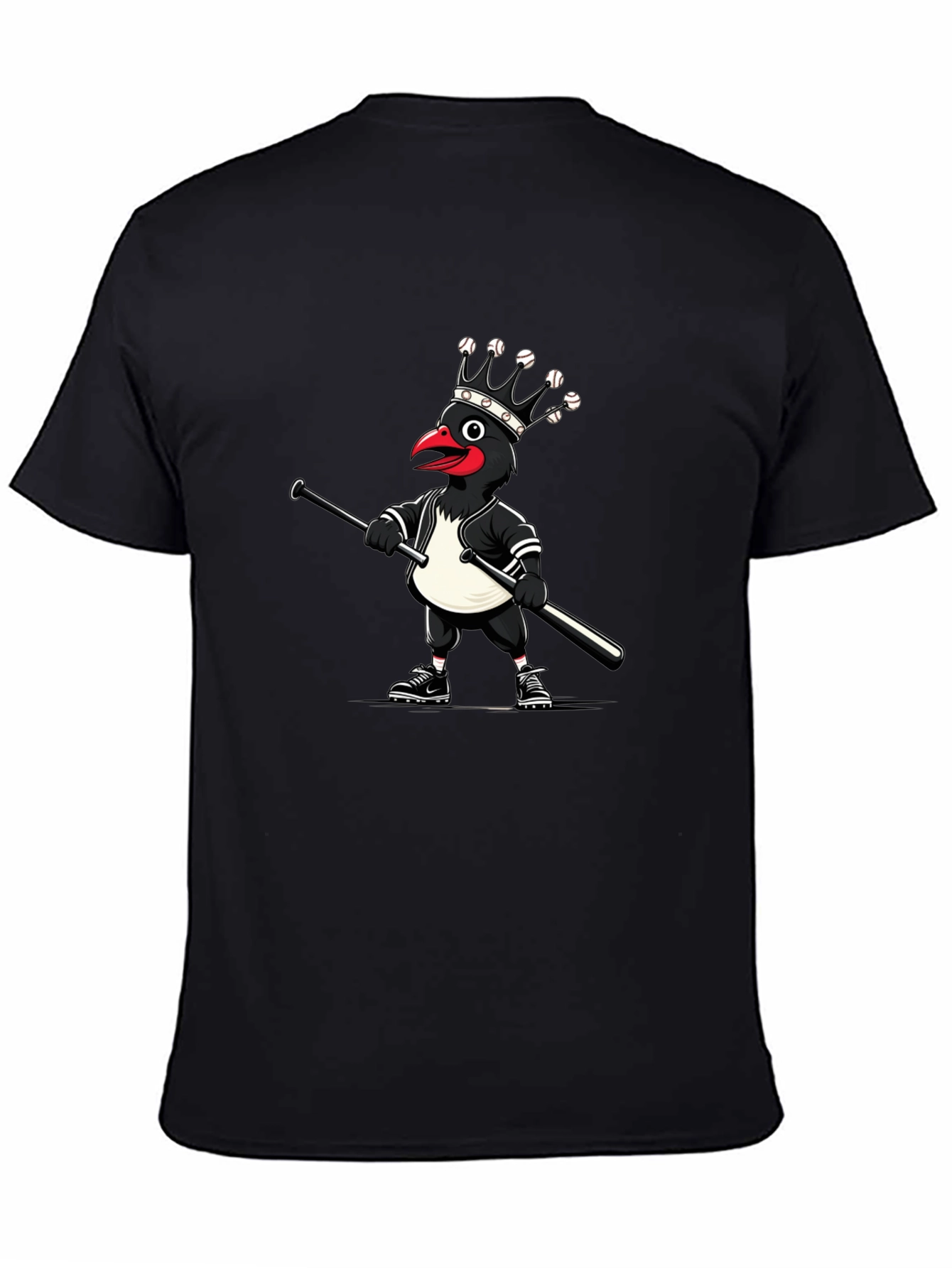 Black Baseball Crow T-Shirt view 4