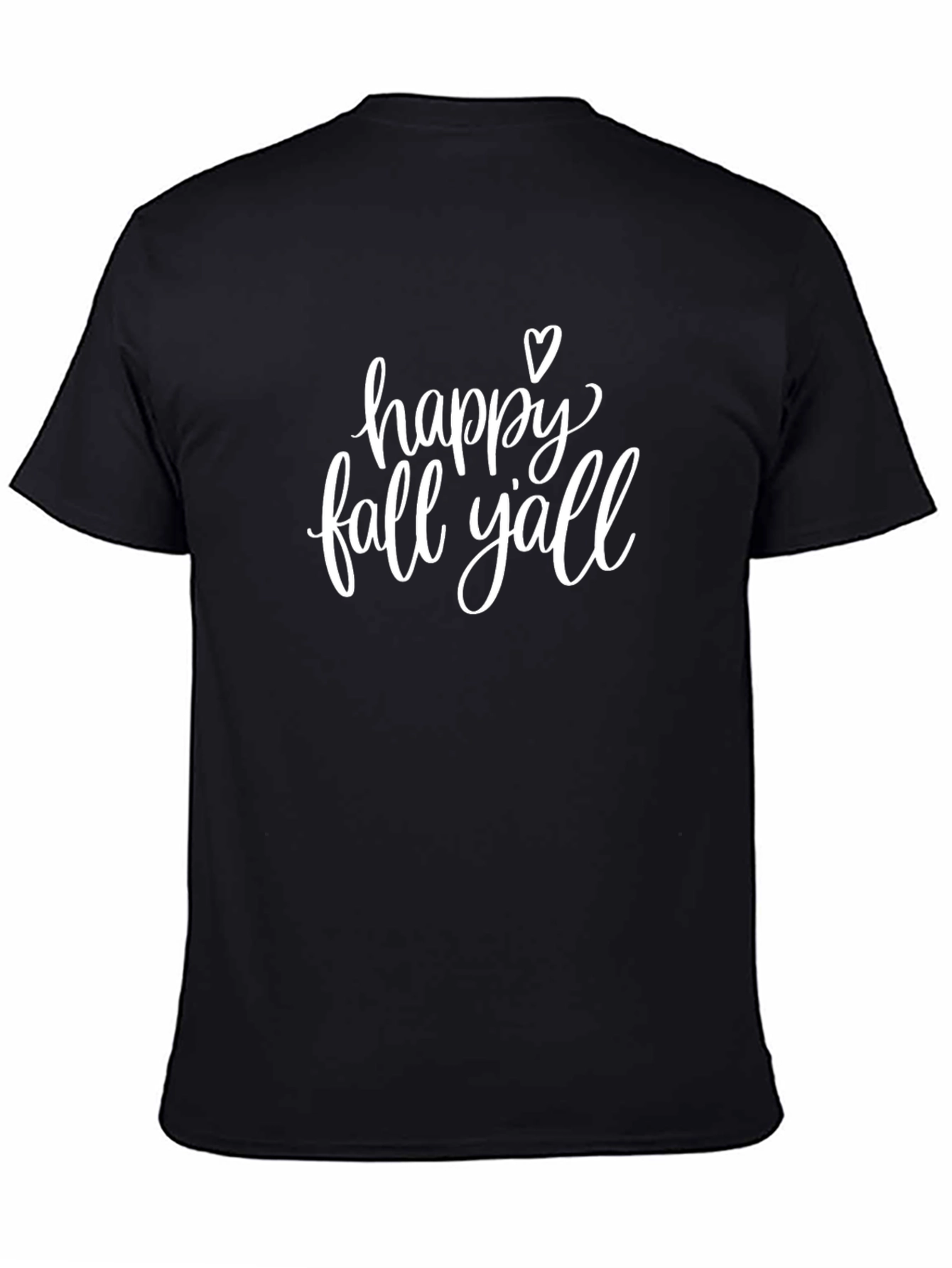 Black Happy Fall Y'all Graphic Tee - Soft Cotton Blend view 4
