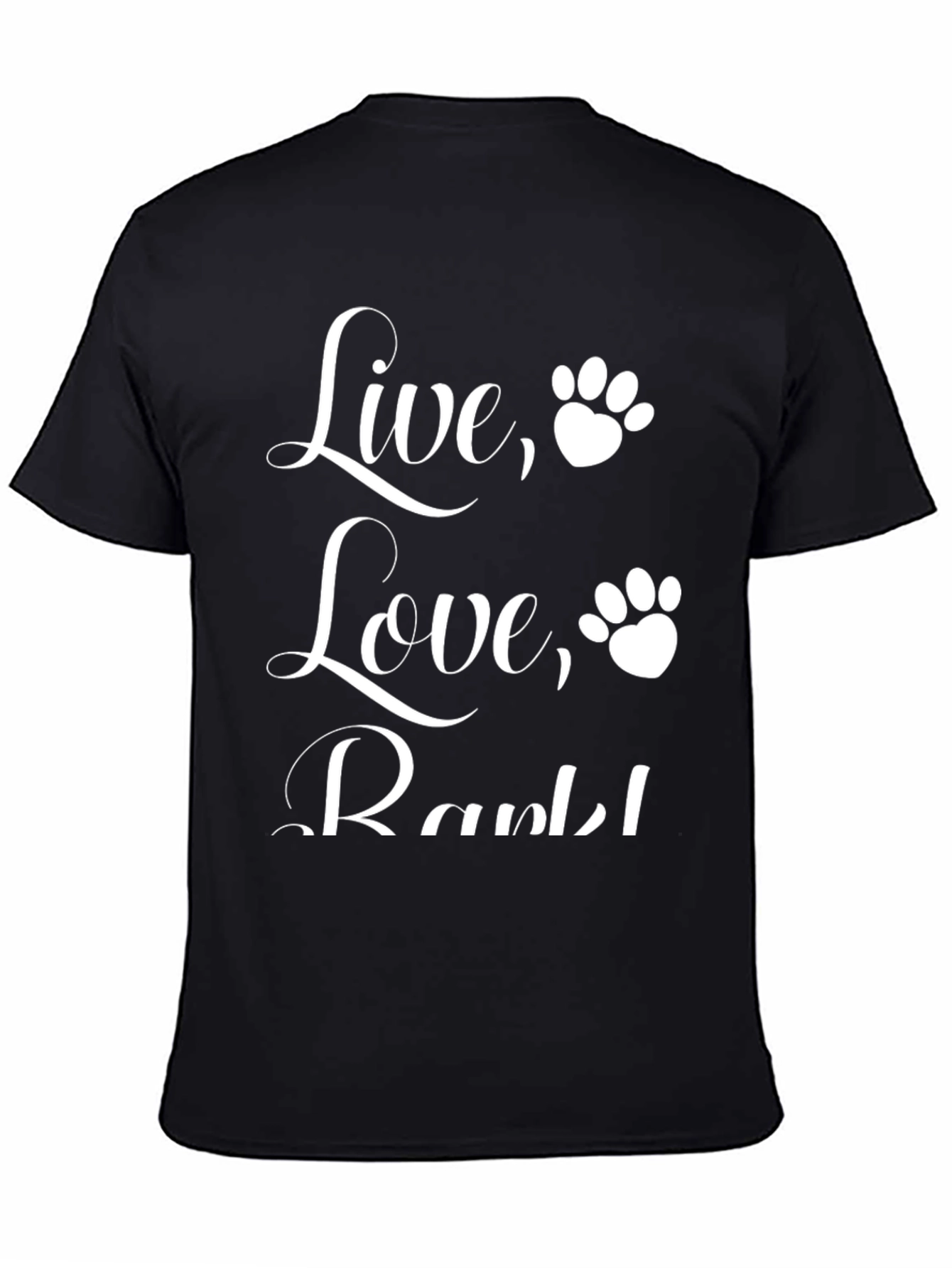 Black Live Love Bark T-Shirt view 4